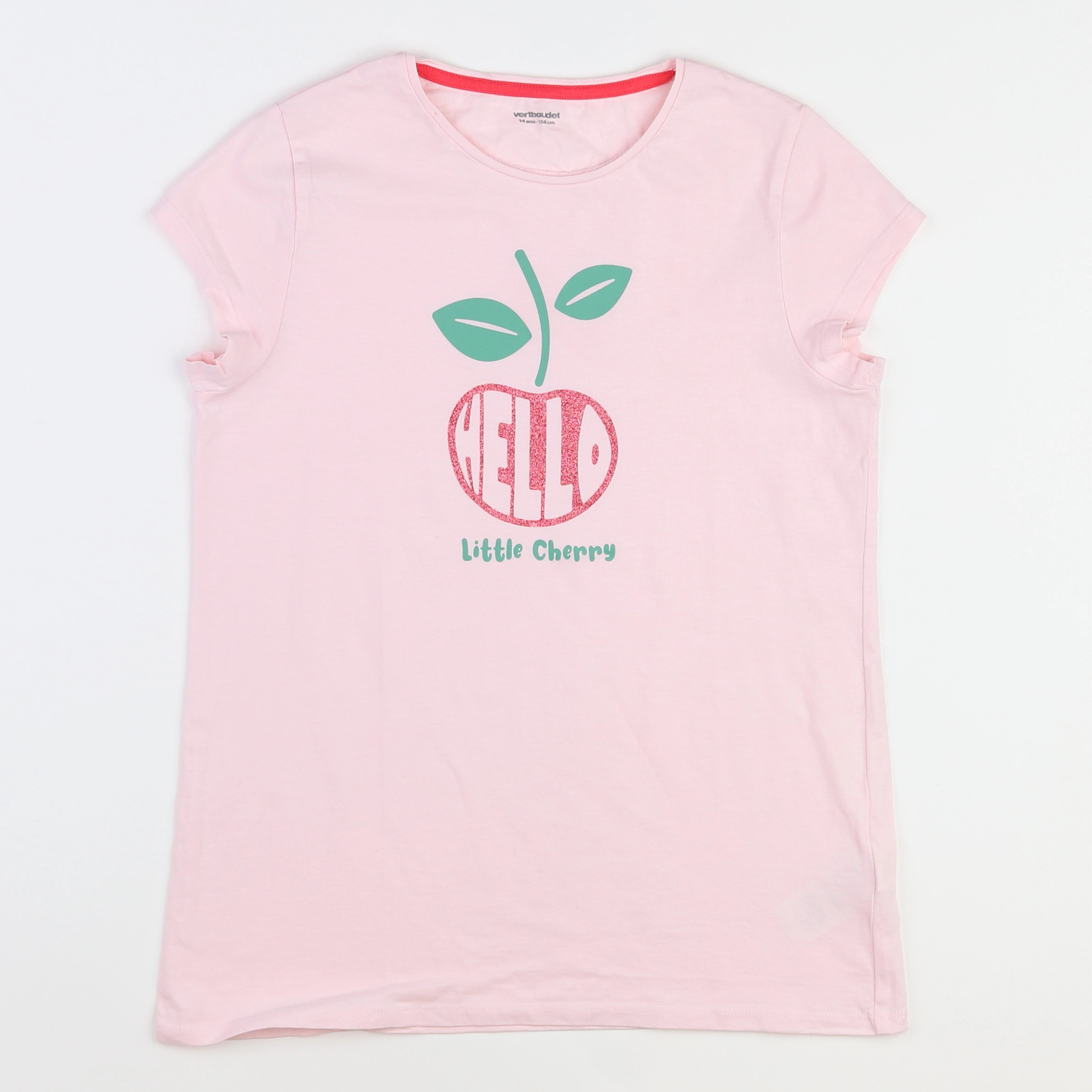 Vertbaudet - tee-shirt rose - 14 ans