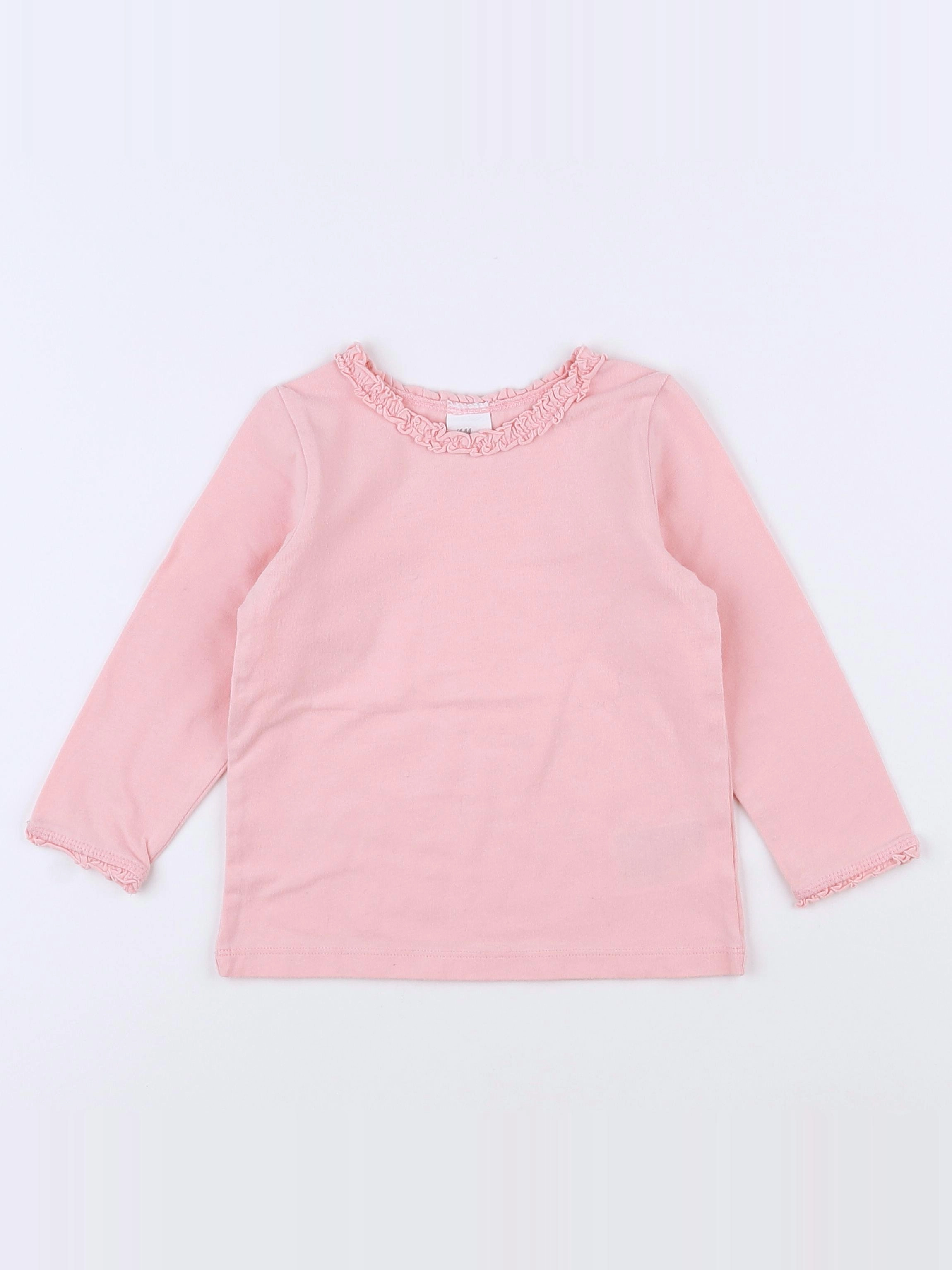 H&M - tee-shirt rose - 9/12 mois