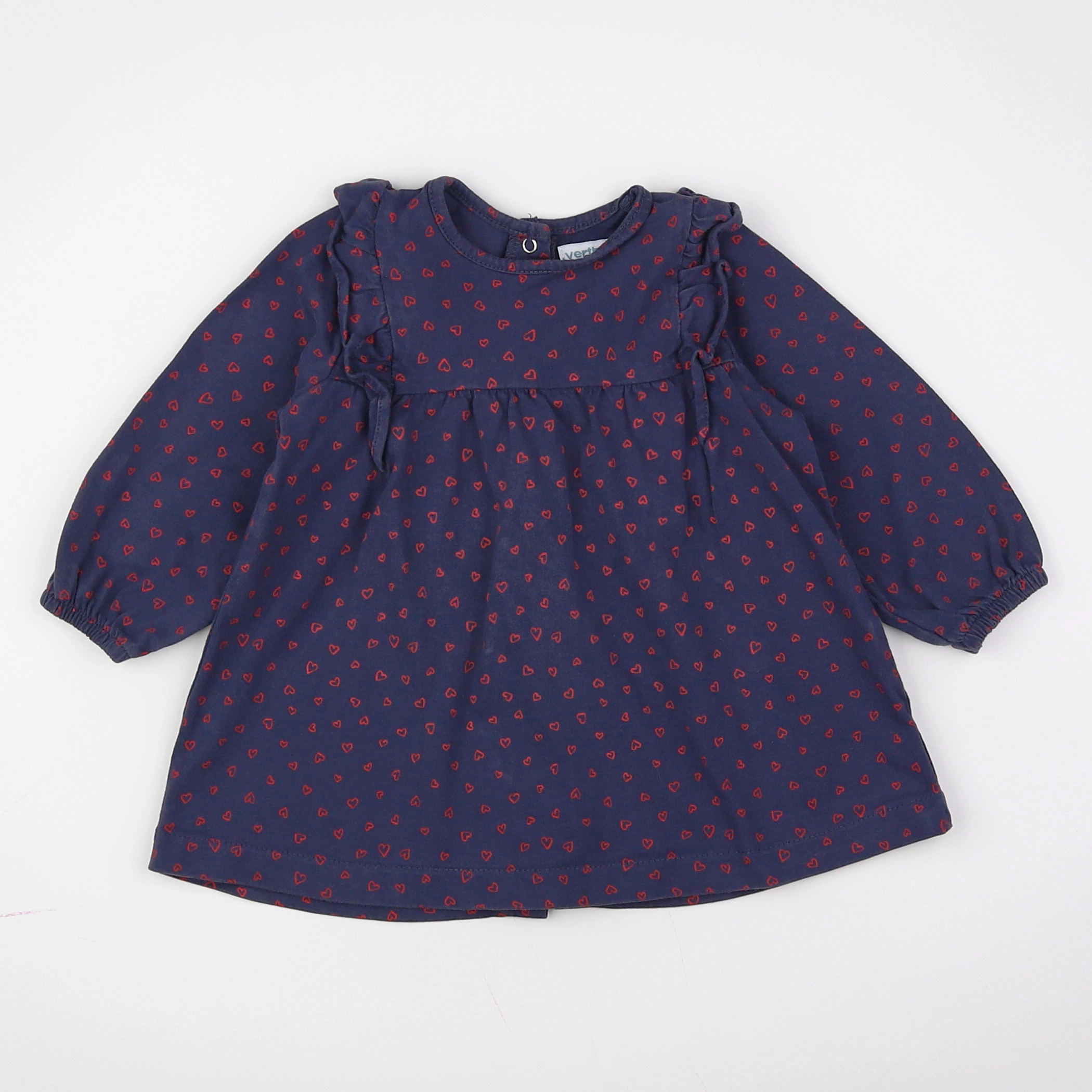 Vertbaudet - robe violet, rose - 9 mois