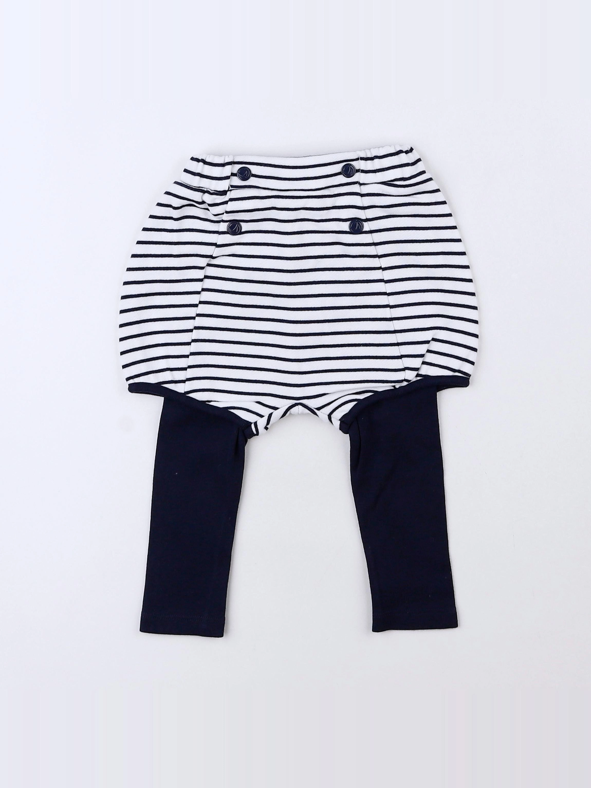 Petit Bateau - short bleu - 12 mois