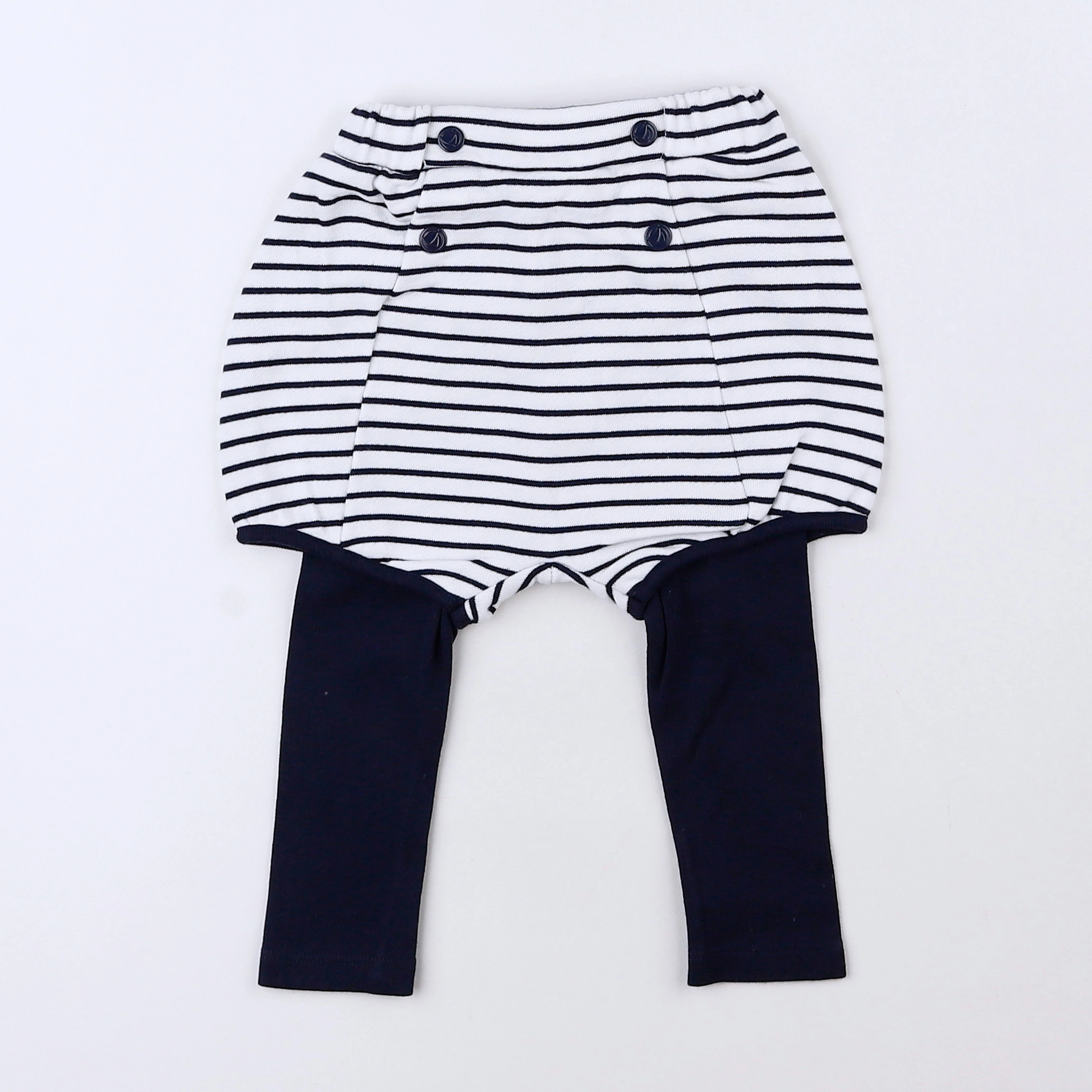 Petit Bateau - short bleu - 12 mois