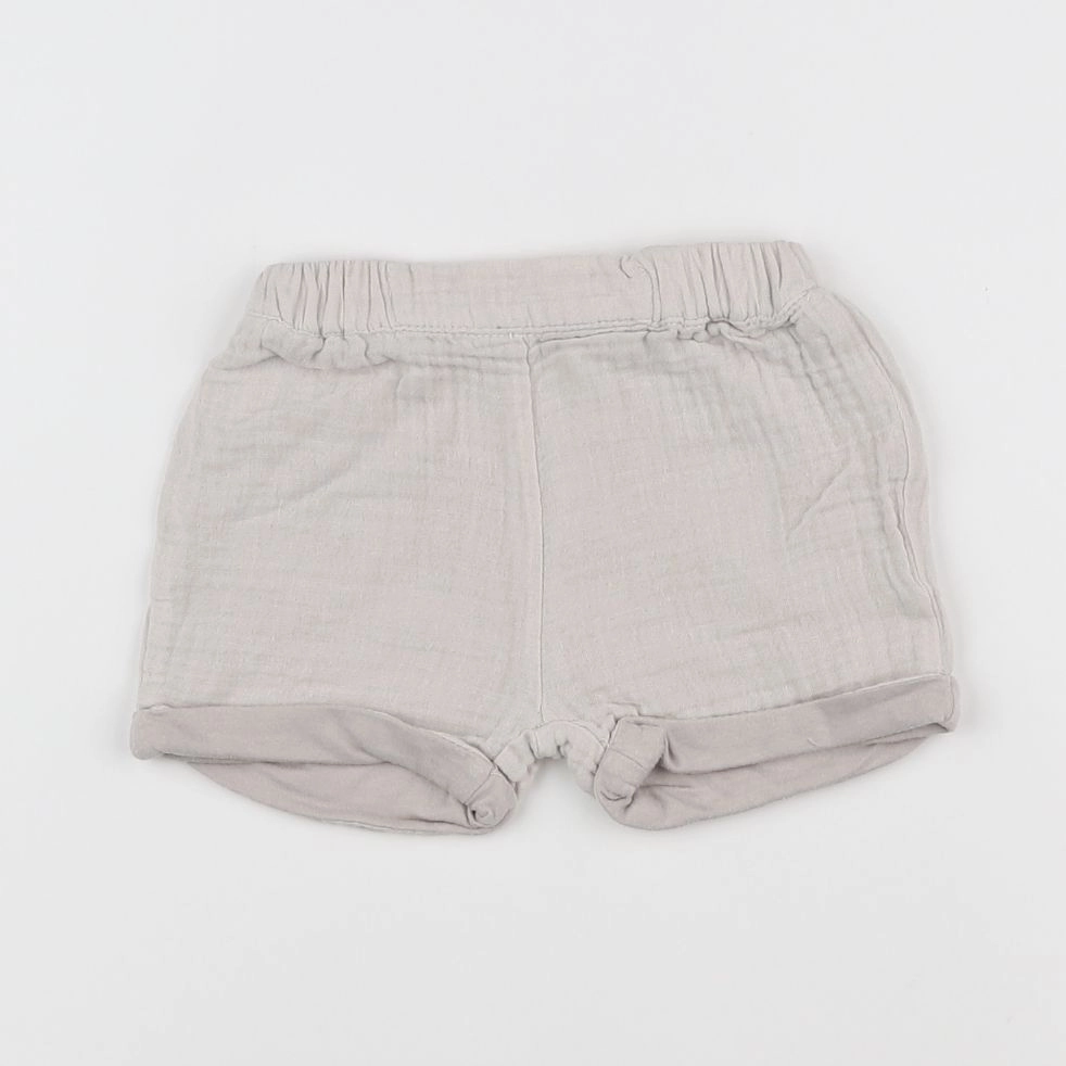 Vertbaudet - short beige - 6 mois