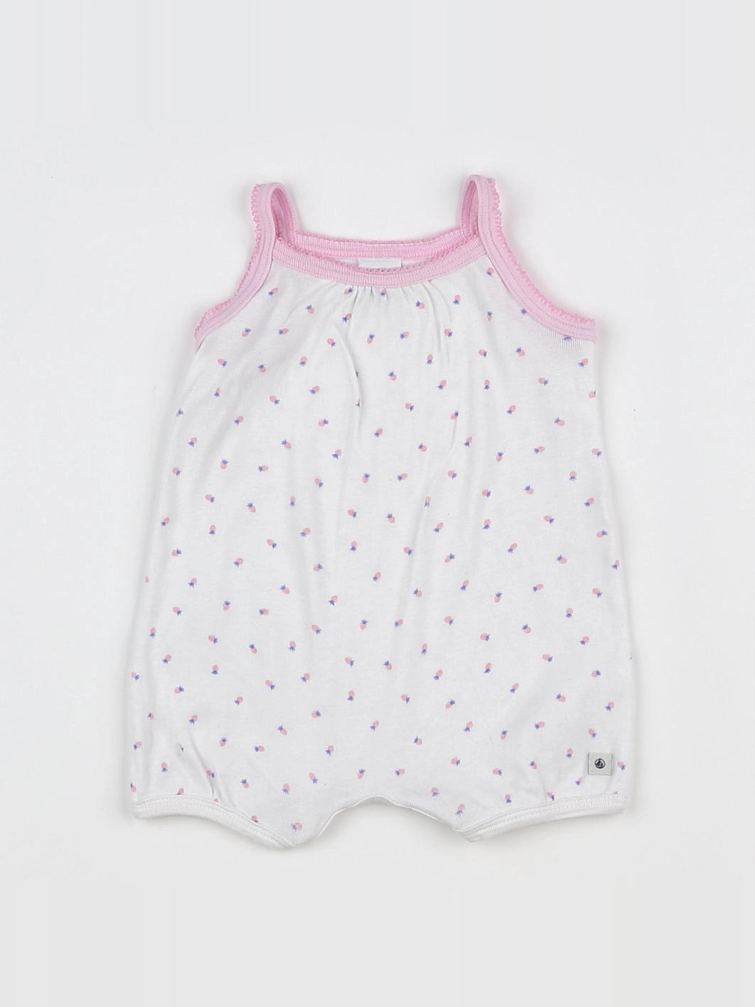 Petit Bateau - pyjama coton blanc - 3 mois