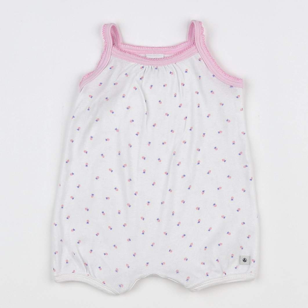 Petit Bateau - pyjama coton blanc - 3 mois
