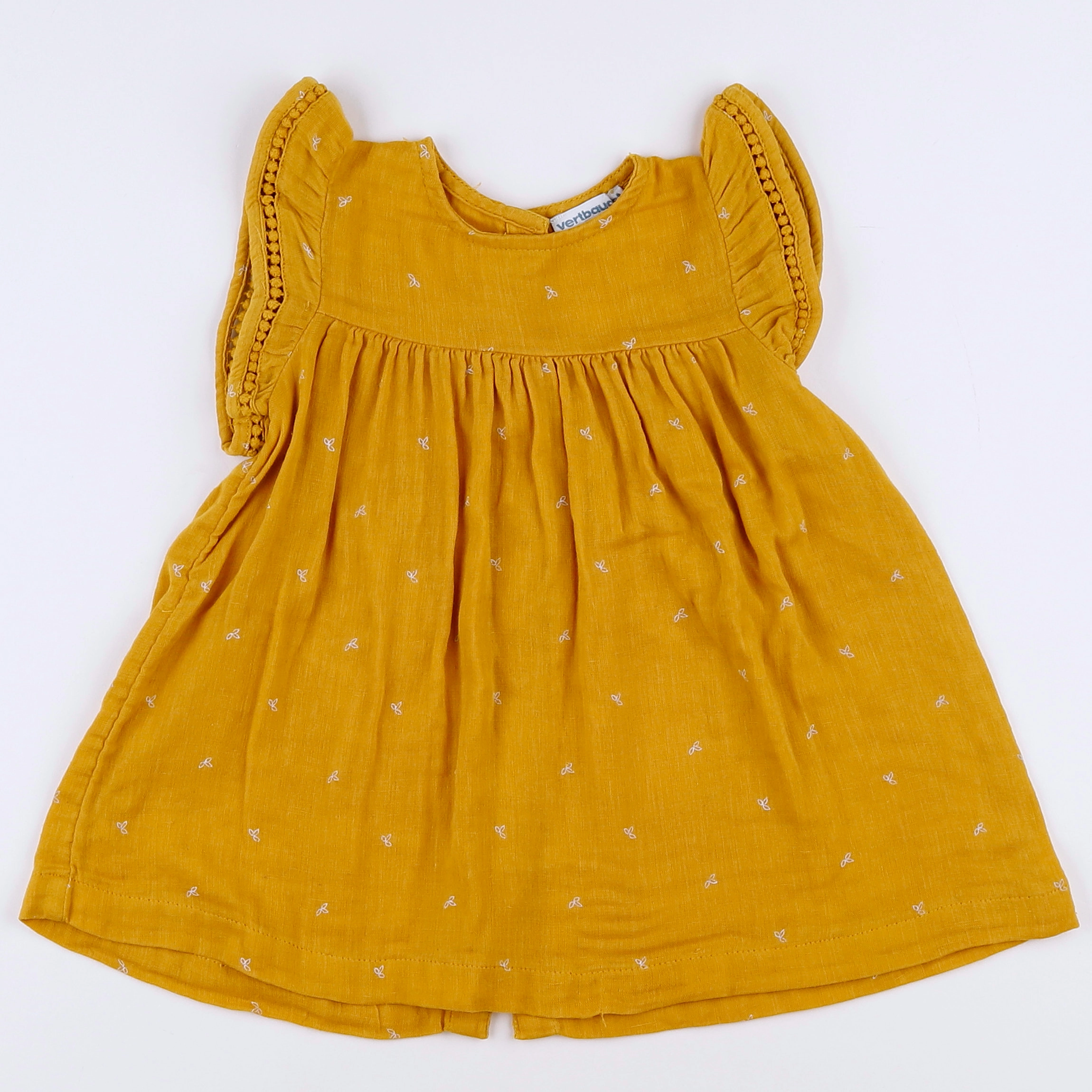 Vertbaudet - robe jaune - 12 mois