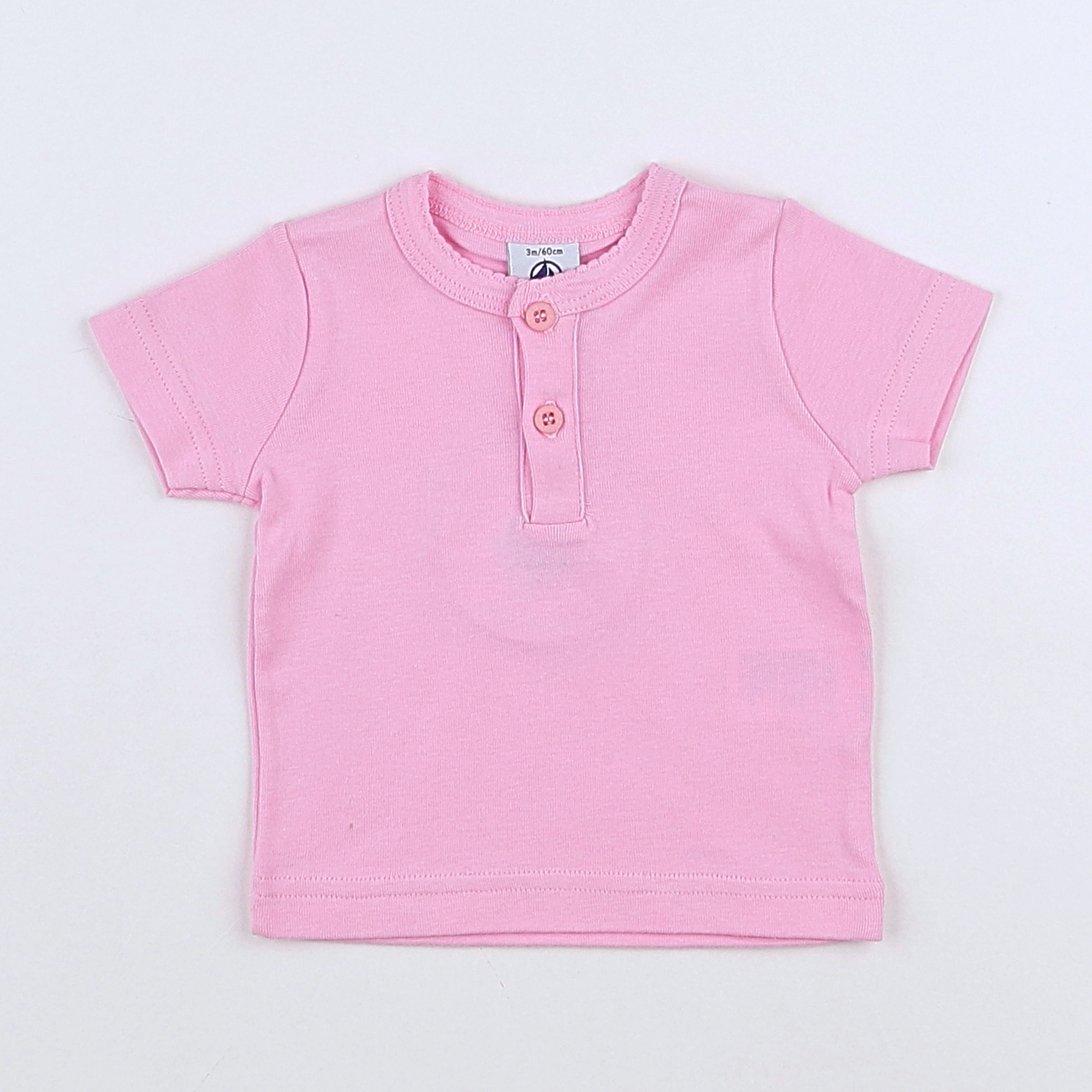 Petit Bateau - tee-shirt rose - 3 mois