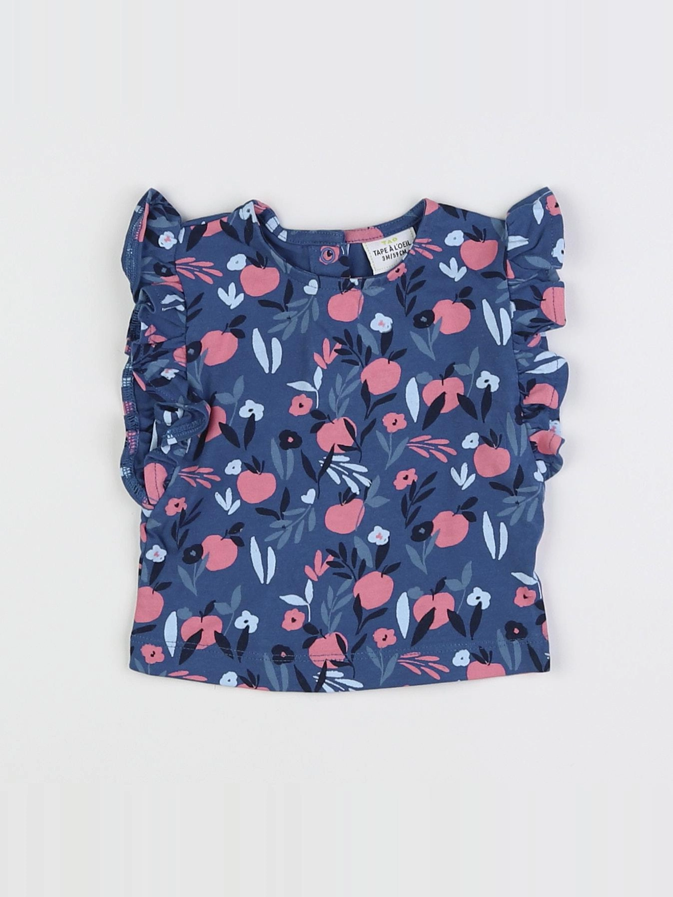 Tape à l'oeil - tee-shirt bleu - 3 mois