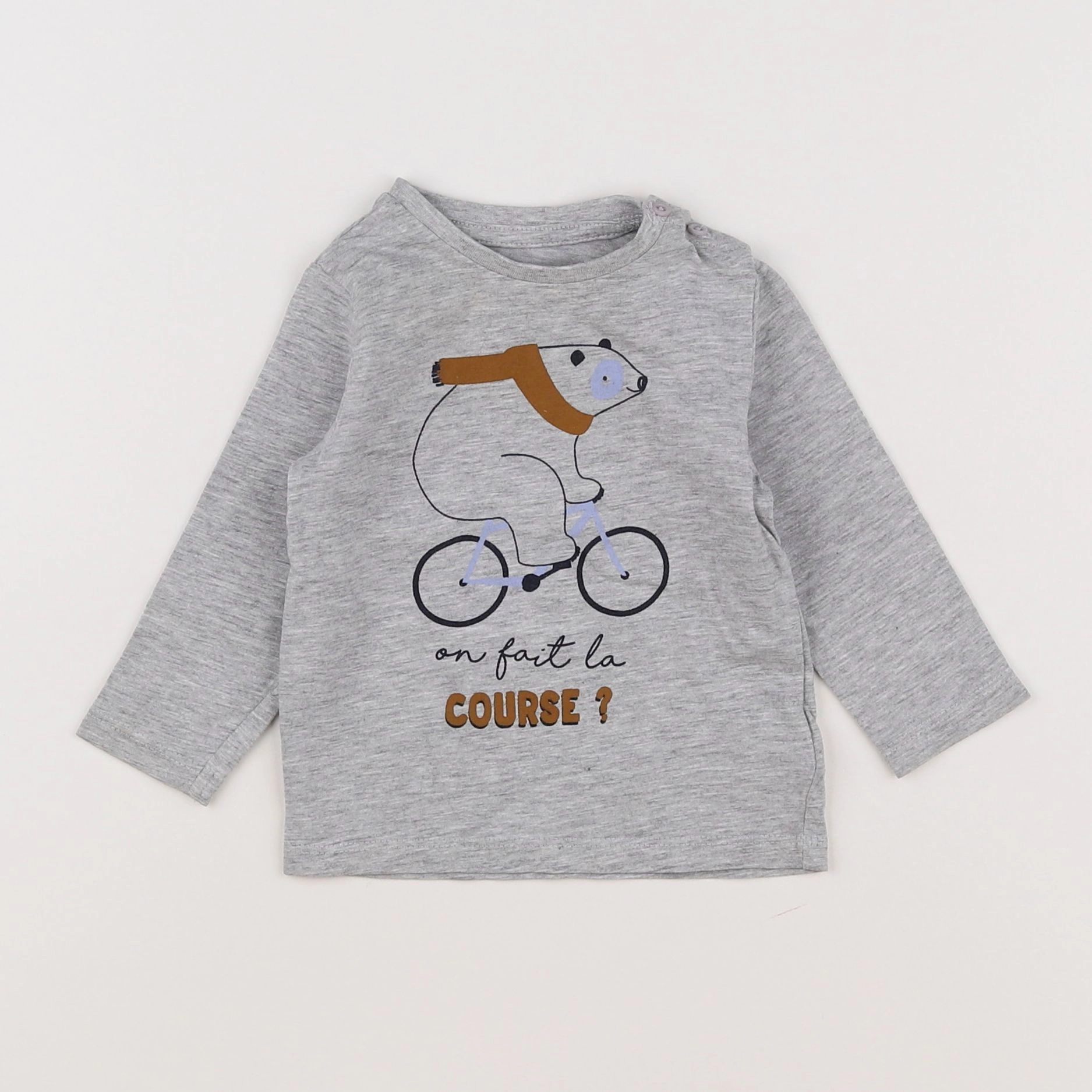 Vertbaudet - tee-shirt gris - 6 mois