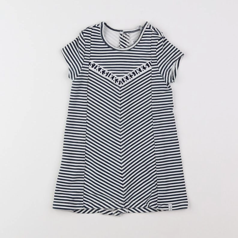 IKKS - robe blanc, bleu - 18 mois