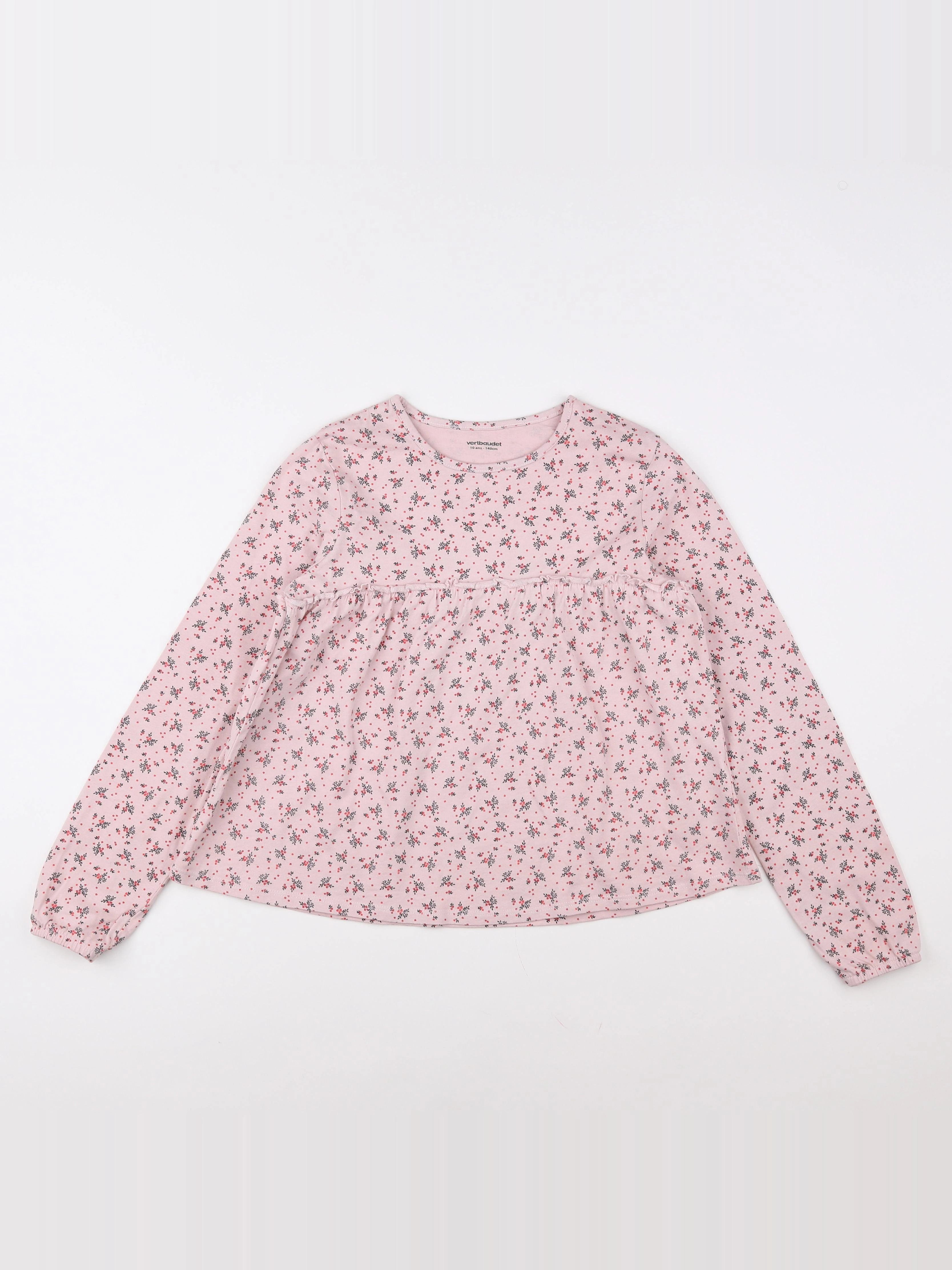 Vertbaudet - tee-shirt rose - 10 ans