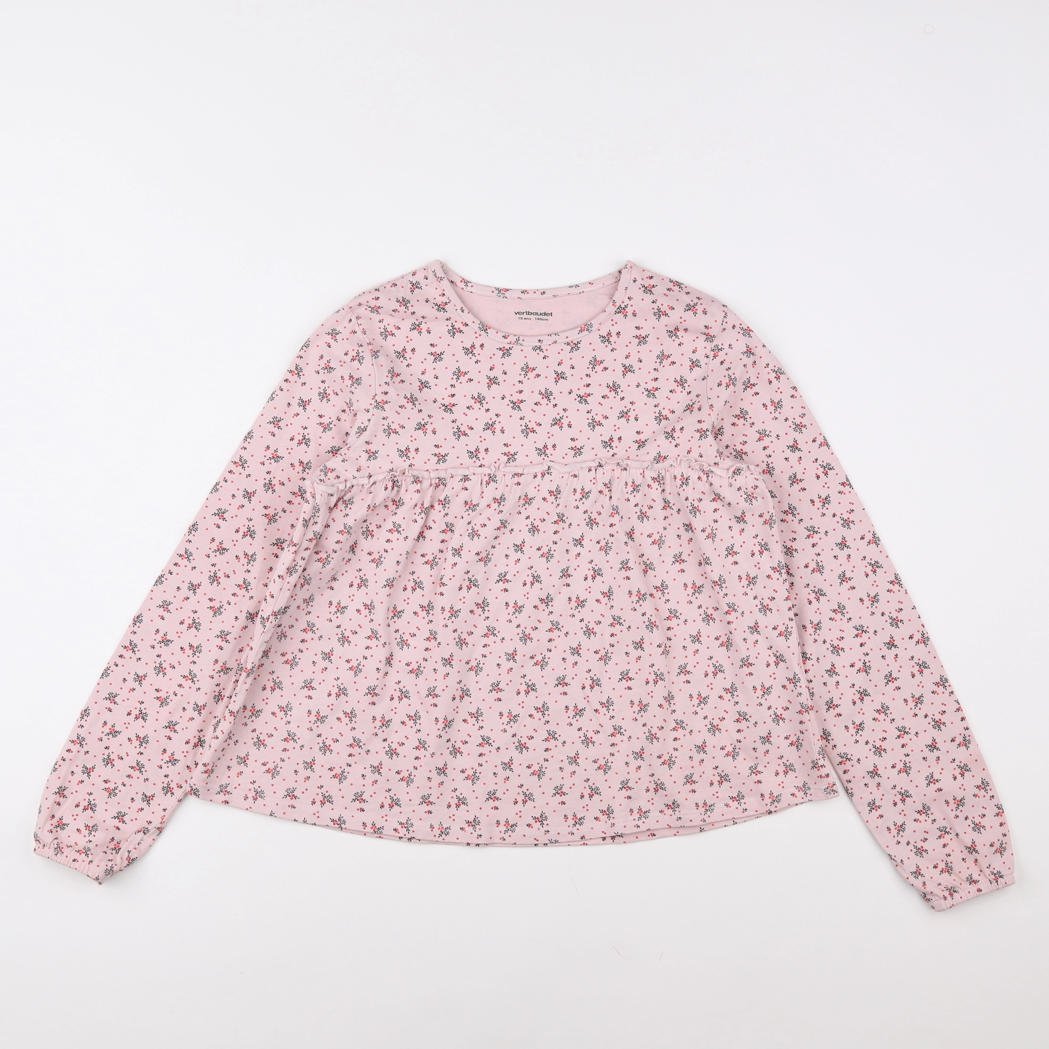 Vertbaudet - tee-shirt rose - 10 ans
