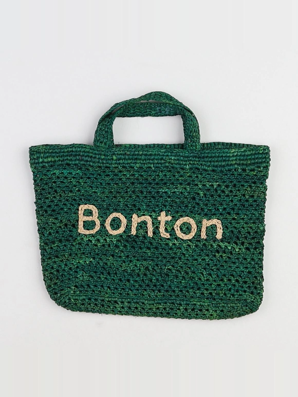 Bonton - sac paille vert - 24/20 cm