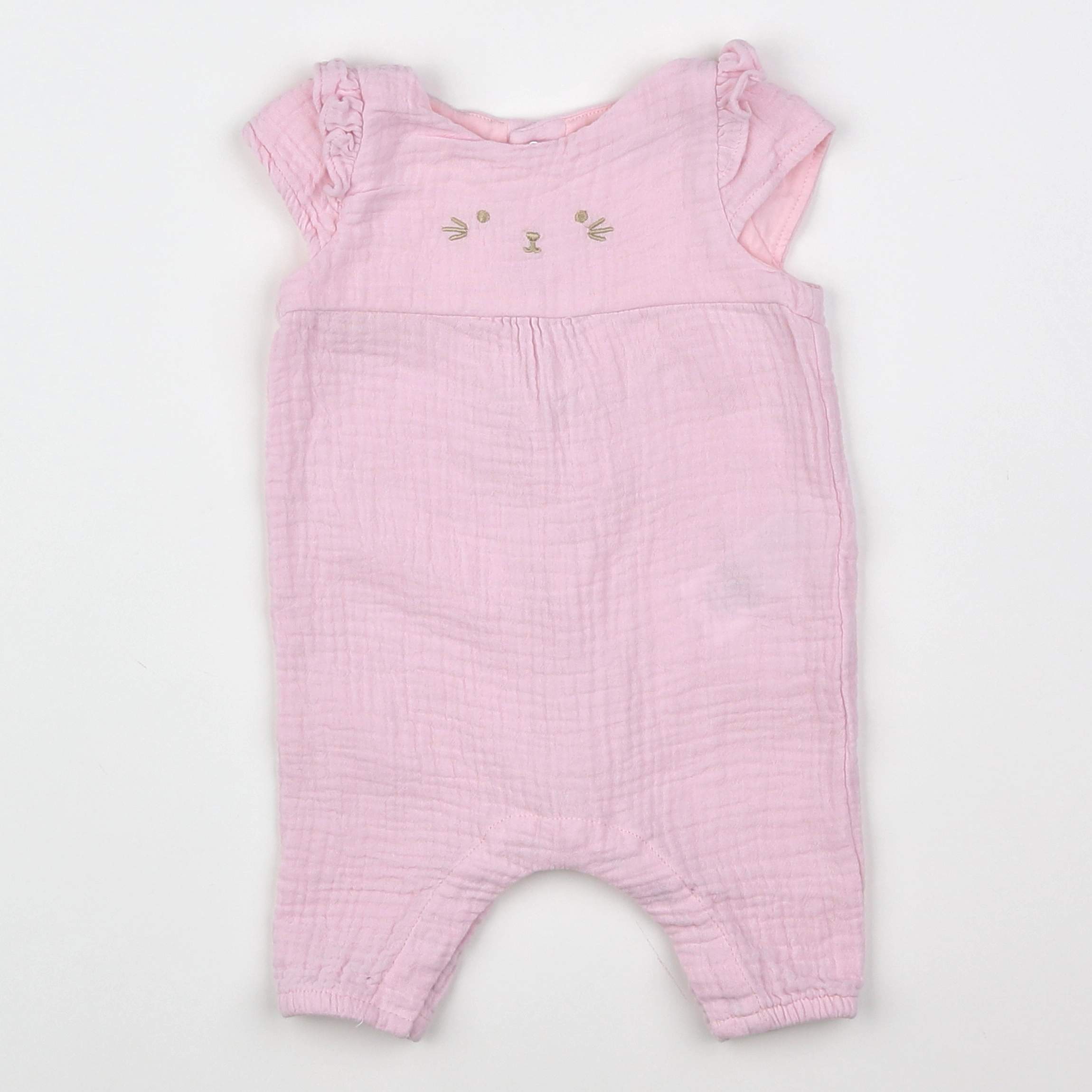 Vertbaudet - combinaison rose - 1 mois