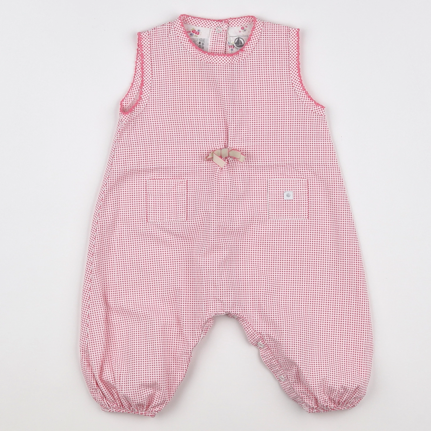 Petit Bateau - combinaison rose - 6 mois