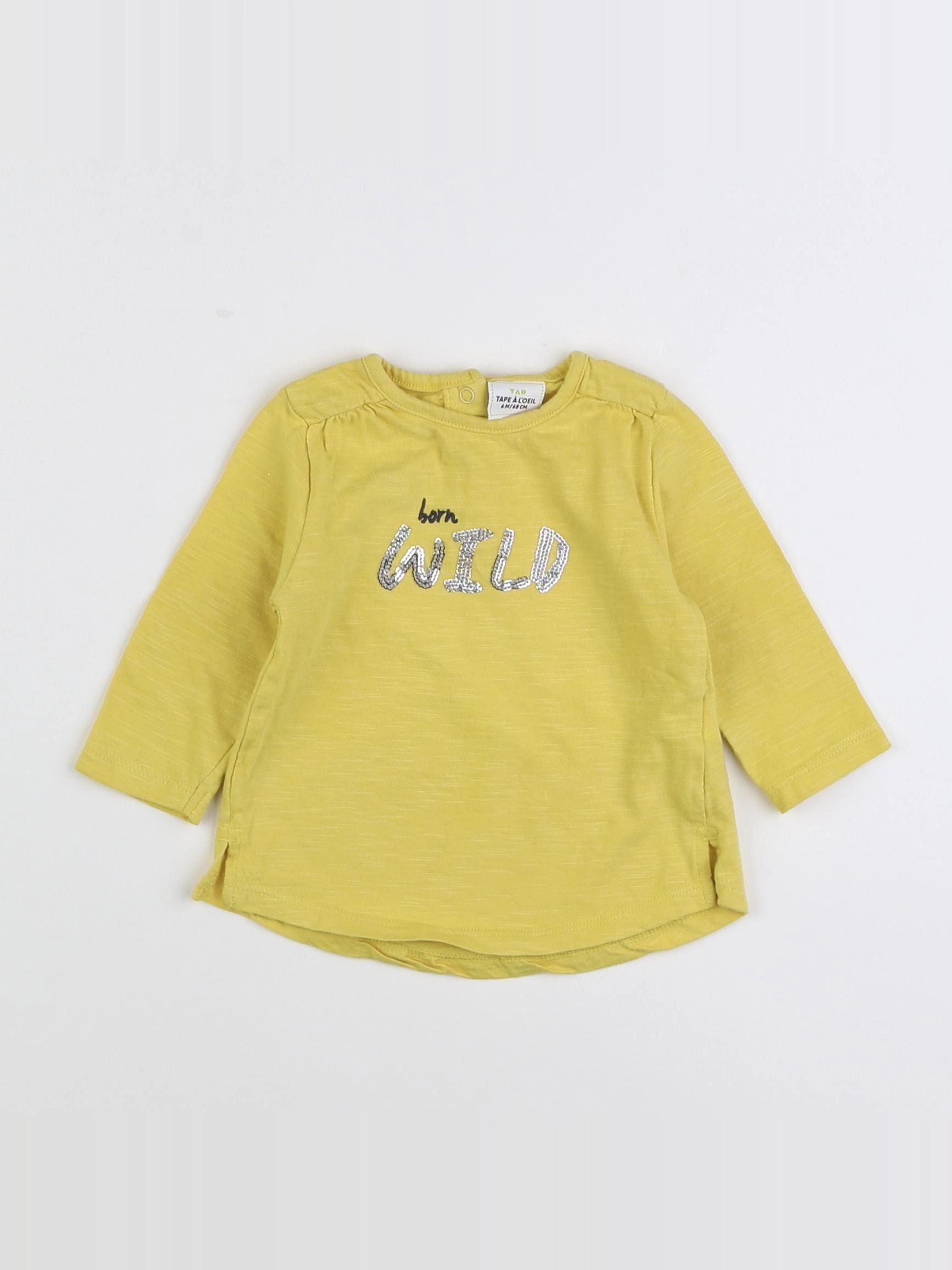 Tape à l'oeil - tee-shirt jaune - 6 mois