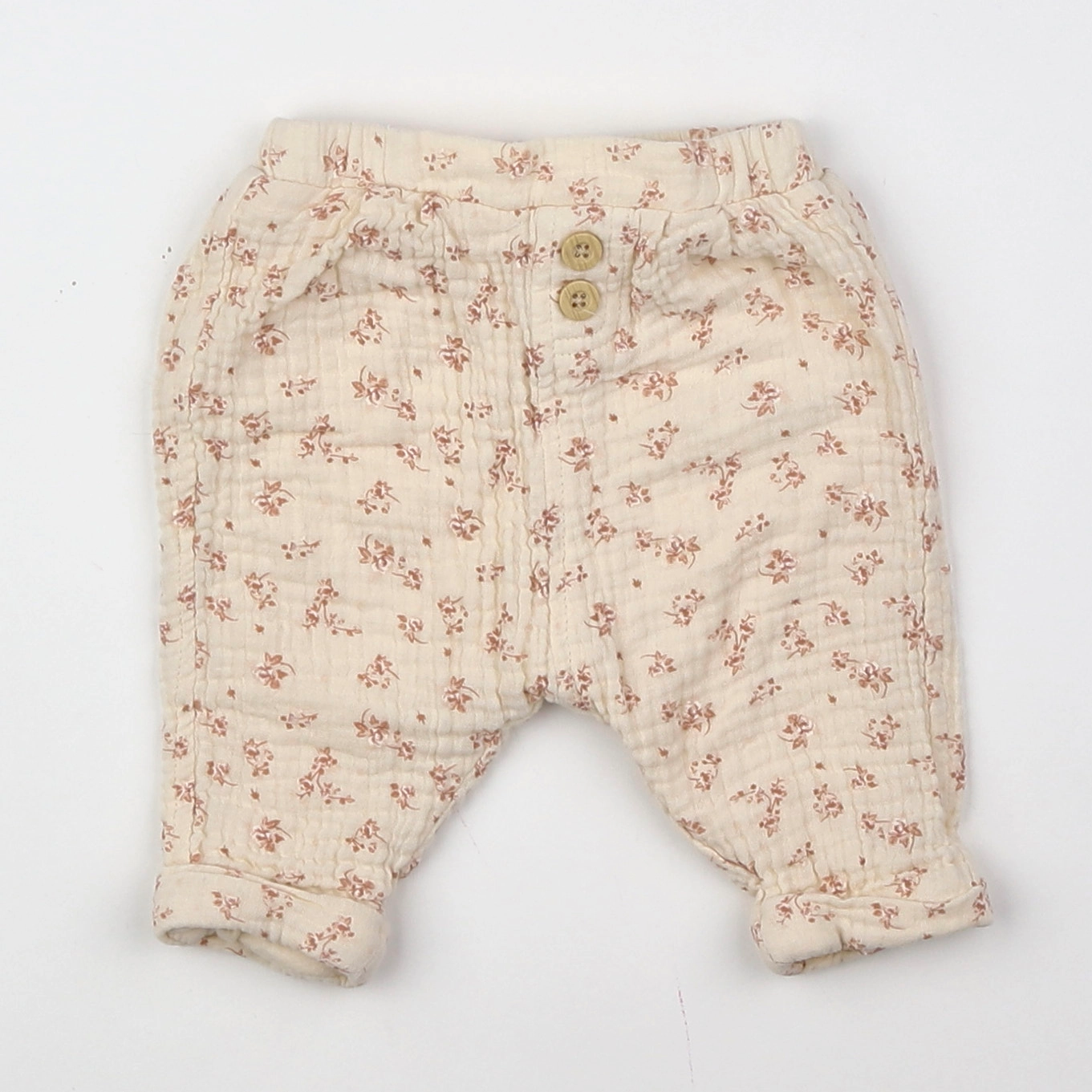 Vertbaudet - pantalon beige - 3 mois