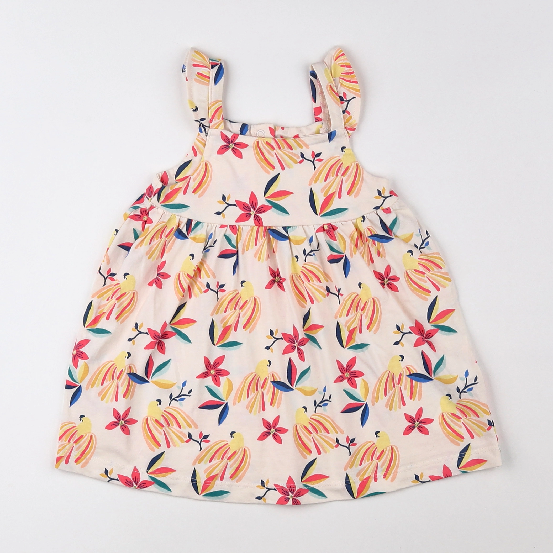Tape à l'oeil - robe coton beige, multicolore - 12 mois