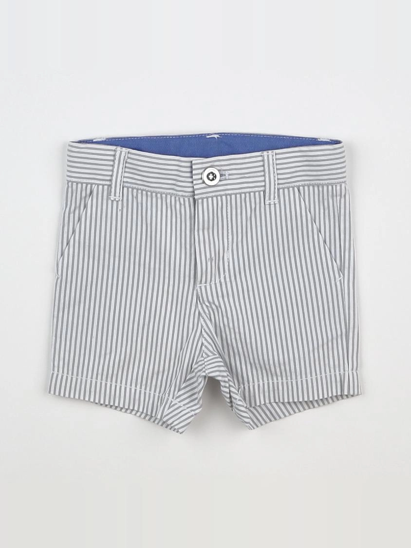 Jacadi - short blanc, gris - 6 mois