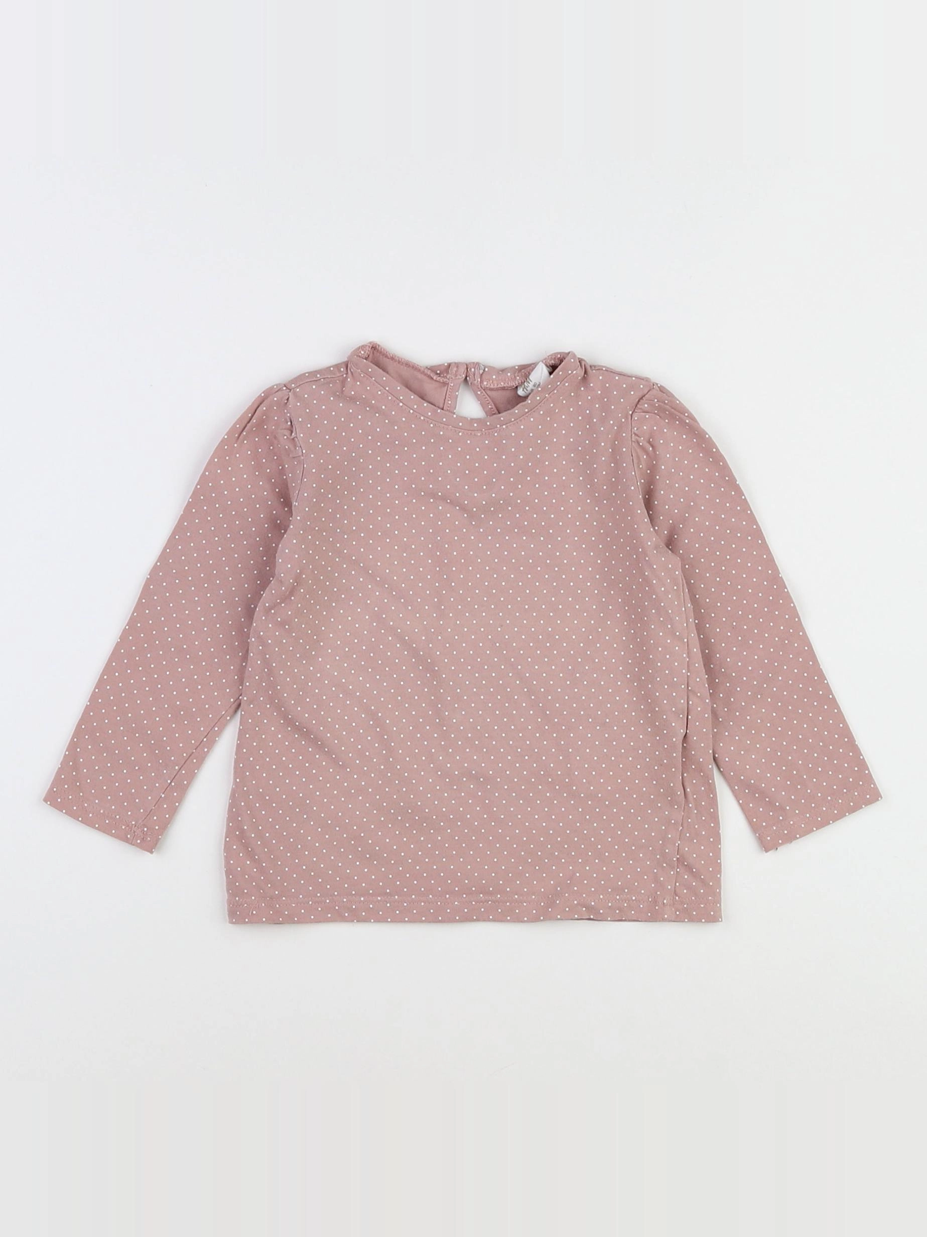 H&M - tee-shirt rose - 12 mois