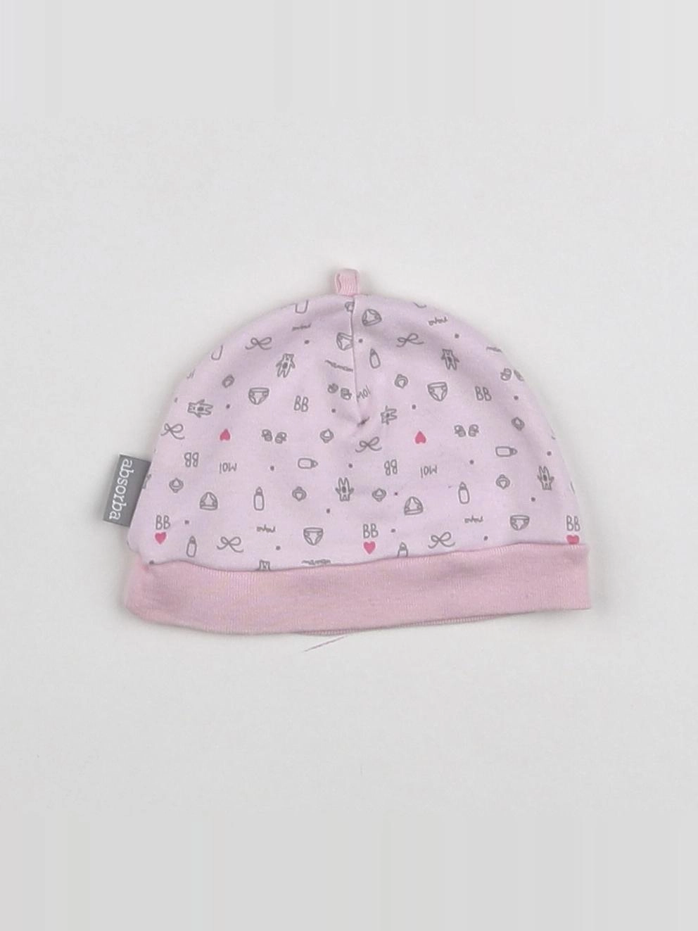Absorba - bonnet de naissance rose - 6 mois