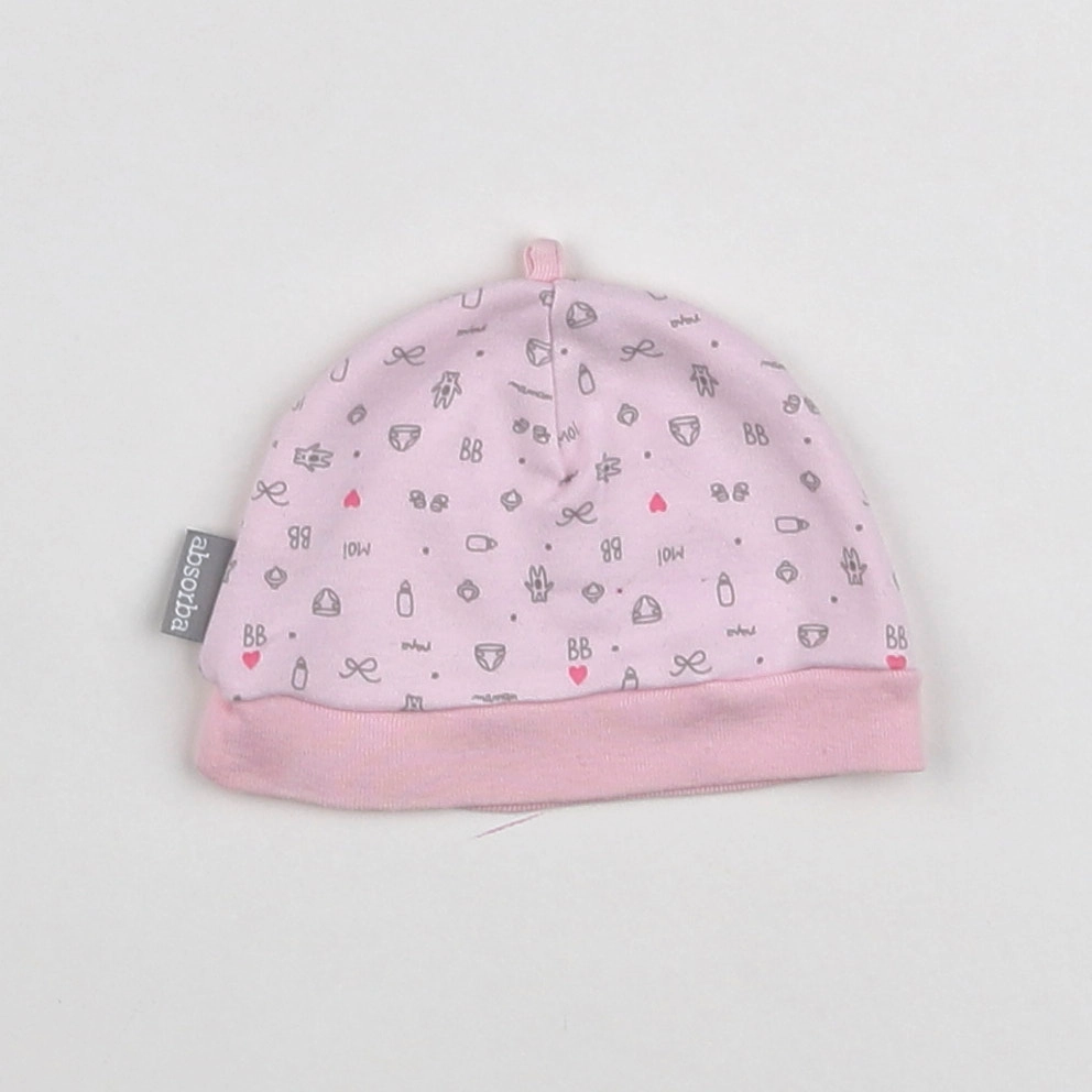 Absorba - bonnet de naissance rose - 6 mois