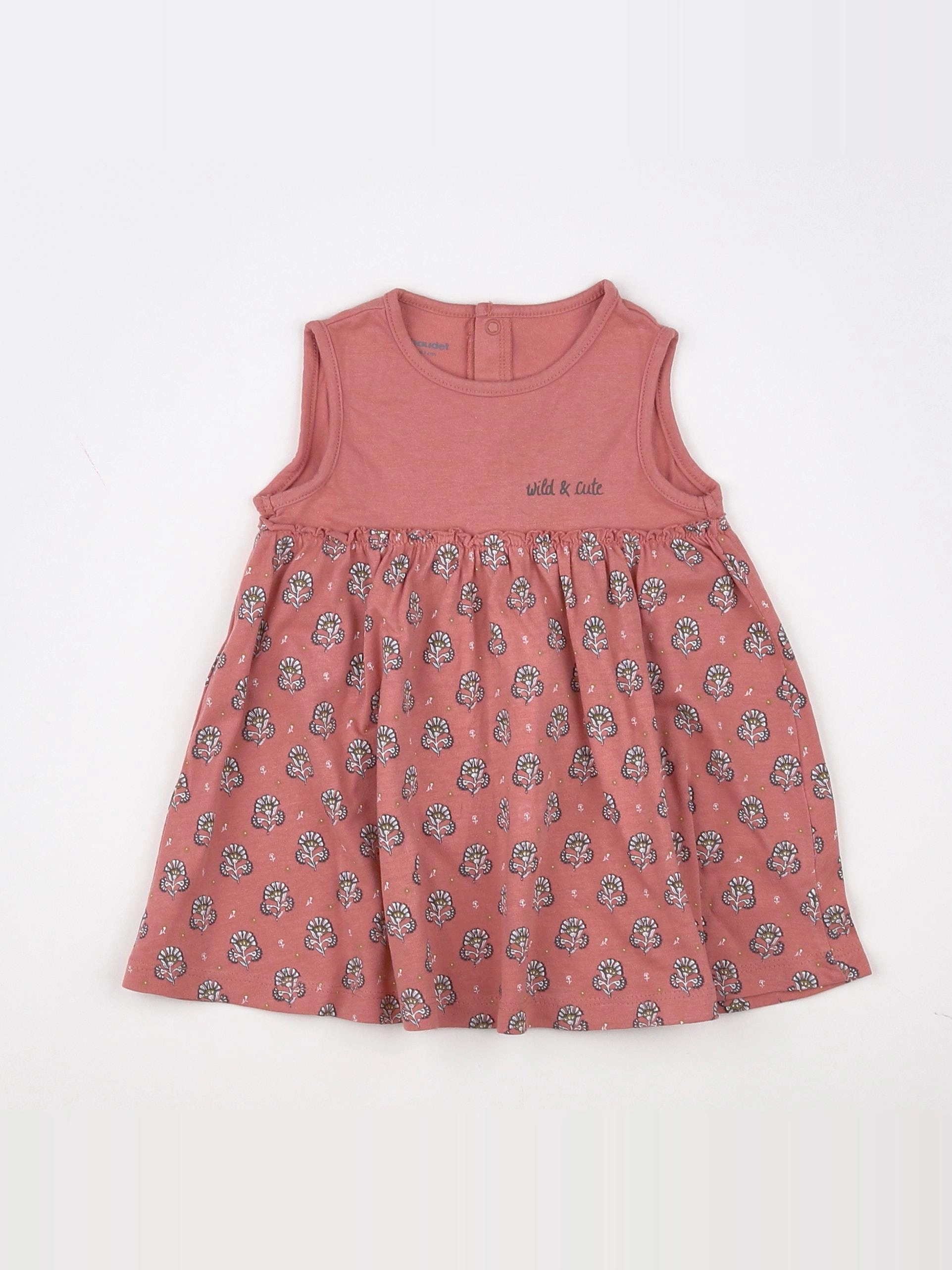 Vertbaudet - robe rose - 6 mois