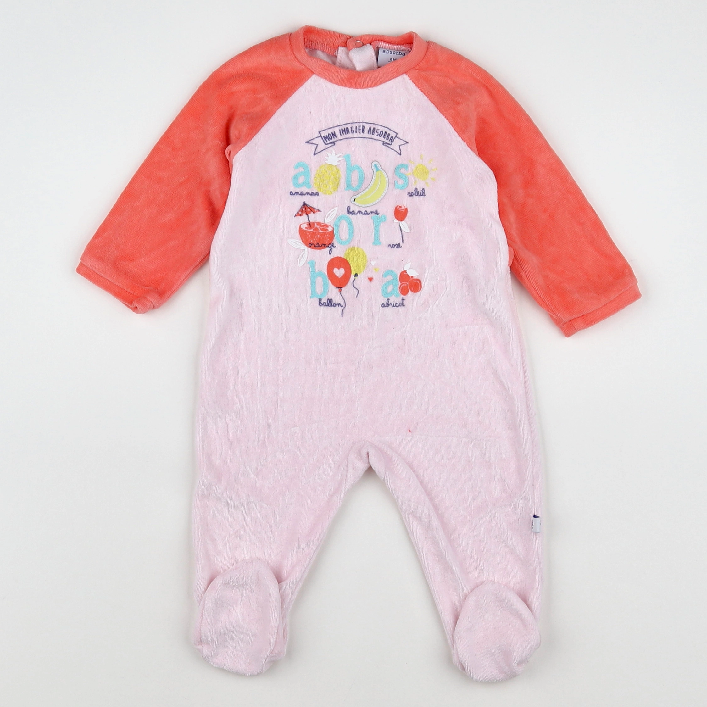 Absorba - pyjama velours rose - 6 mois