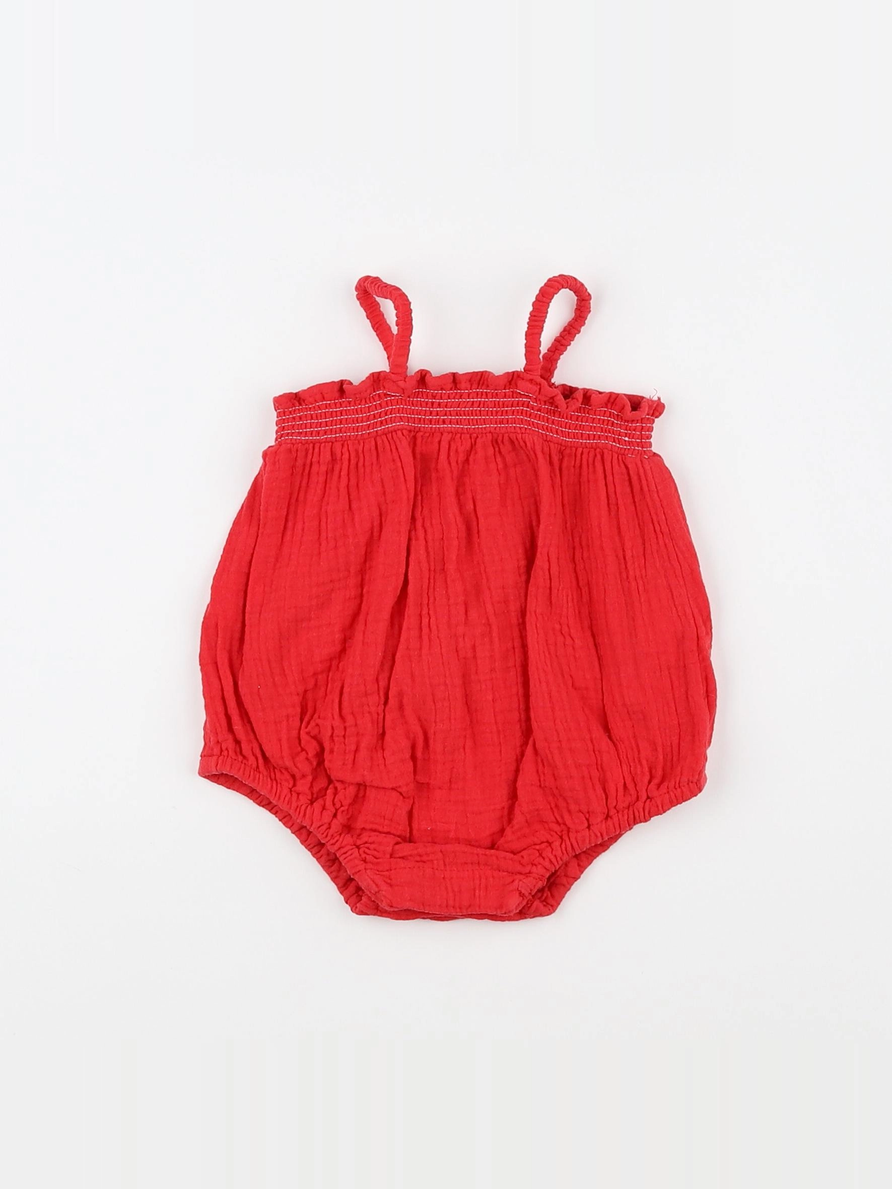 Boutchou - combinaison rouge - 3 mois