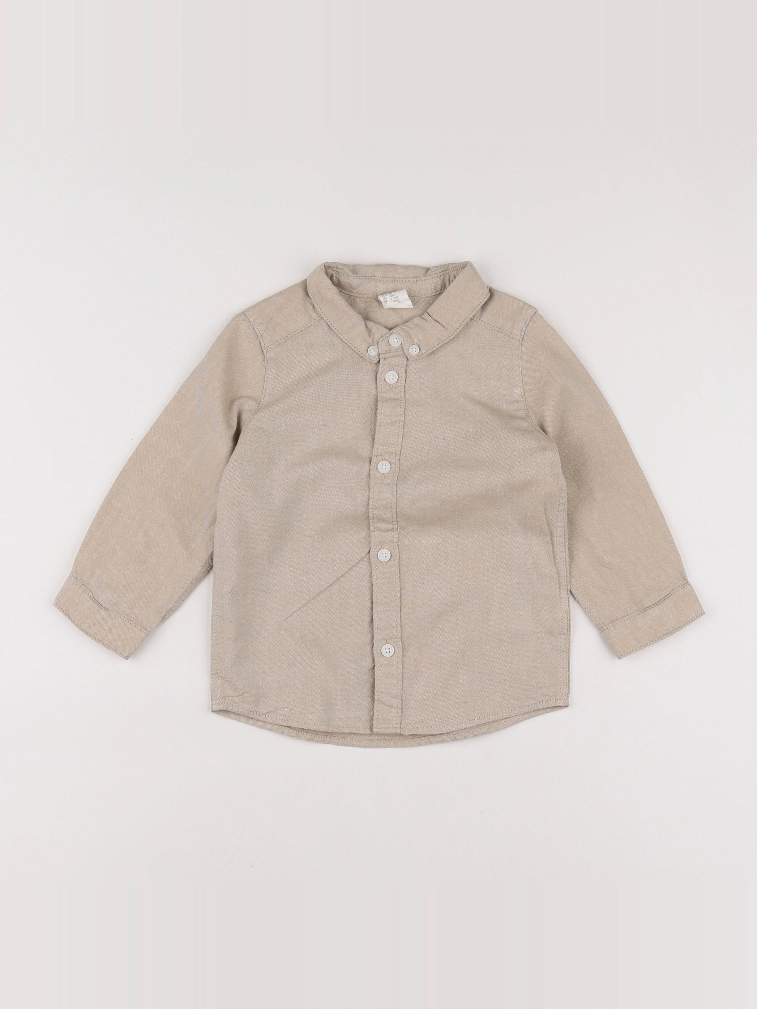 H&M - chemise beige - 12 mois