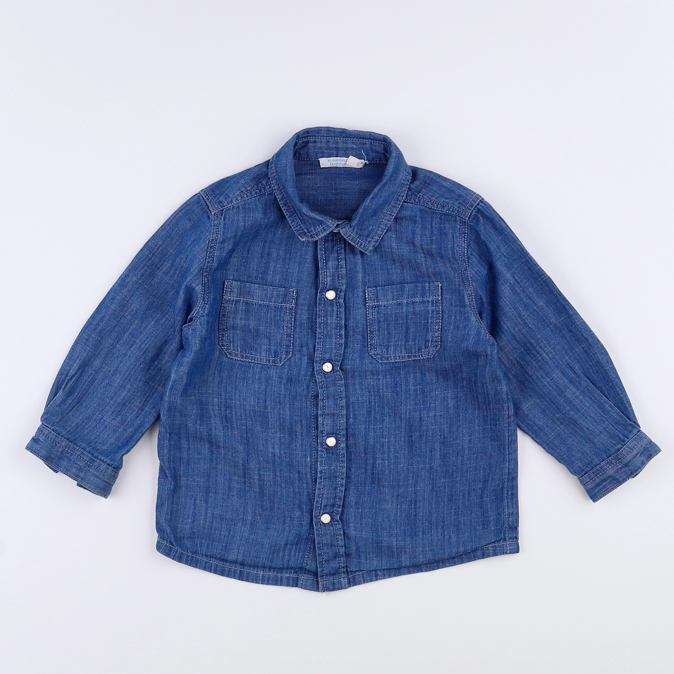 Boutchou - chemise bleu - 18 mois