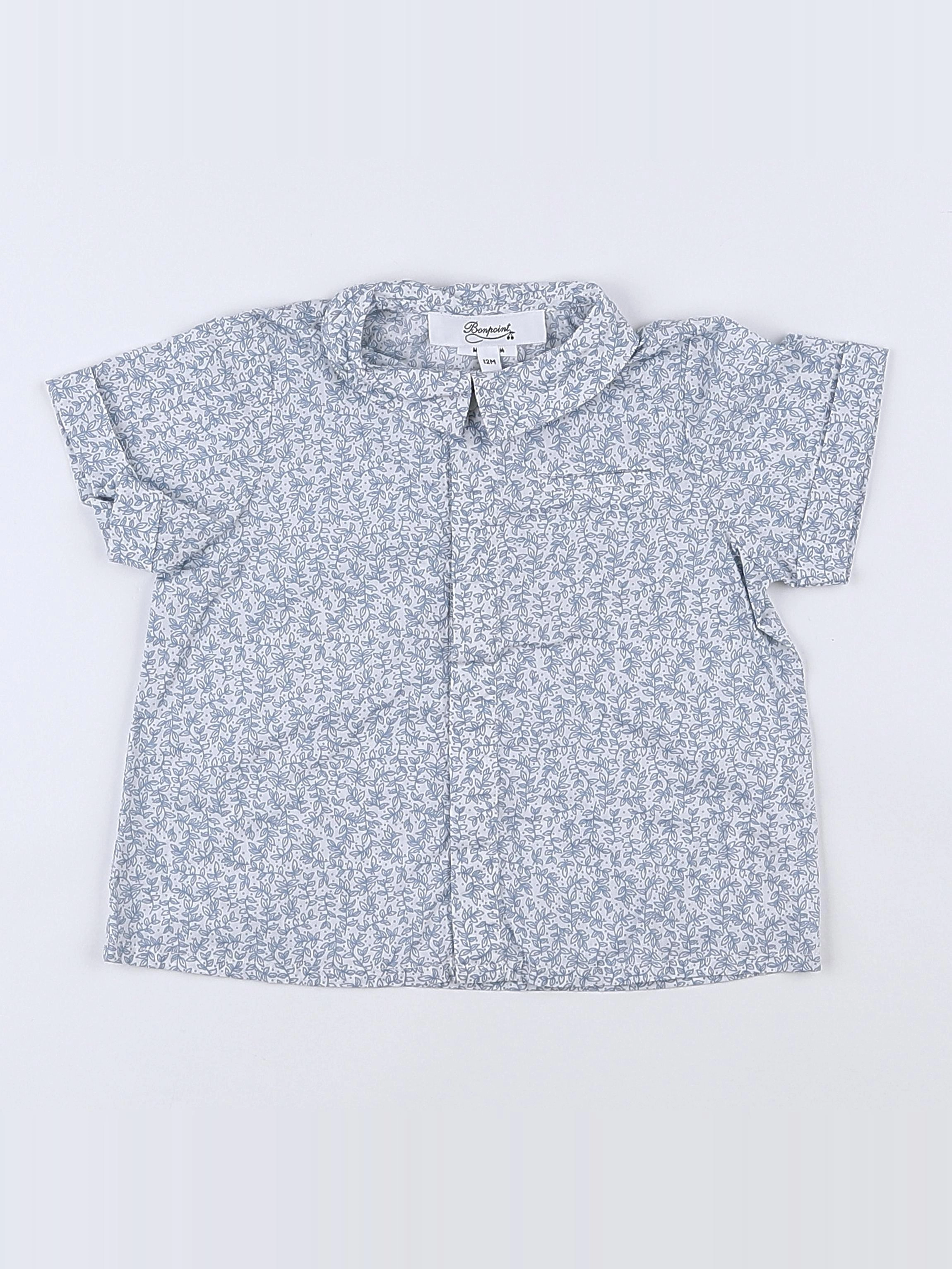 Bonpoint - chemise bleu - 12 mois