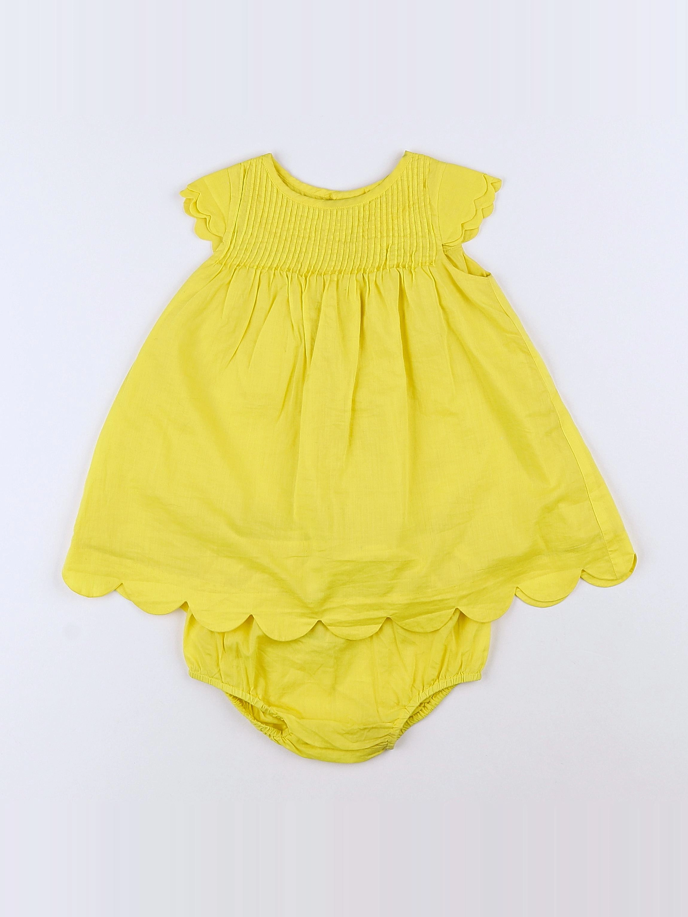 Jacadi - robe jaune - 12 mois