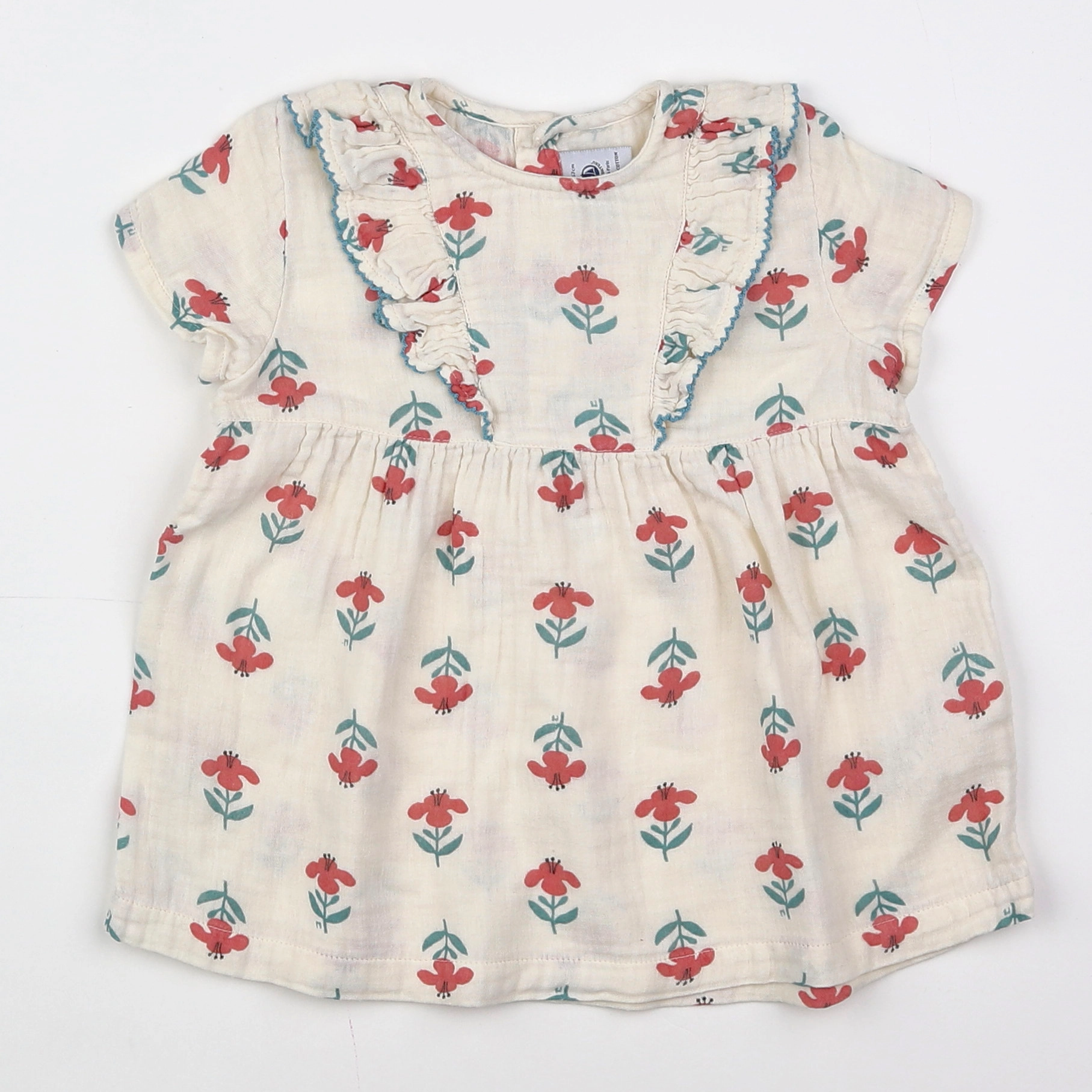Petit Bateau - robe beige, multicolore - 6 mois