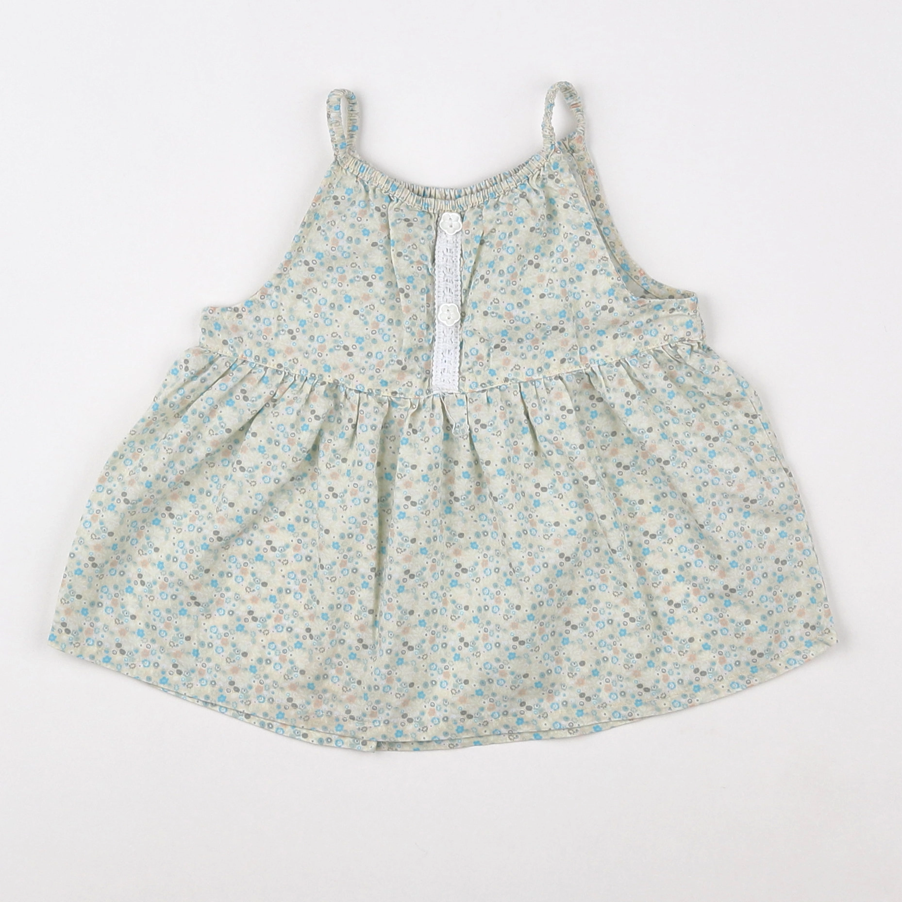 Vertbaudet - robe vert - 9 mois