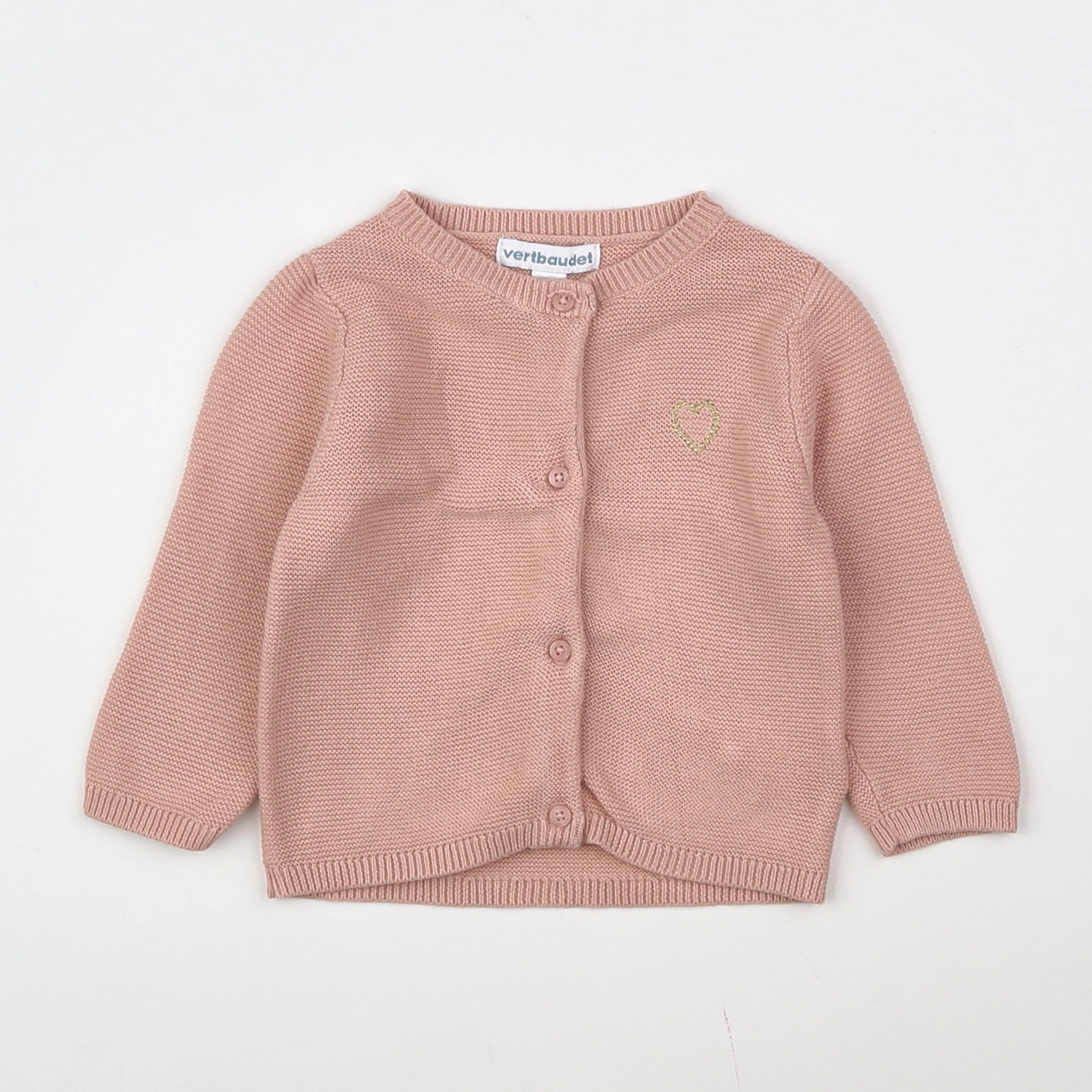 Vertbaudet - gilet rose - 3 mois