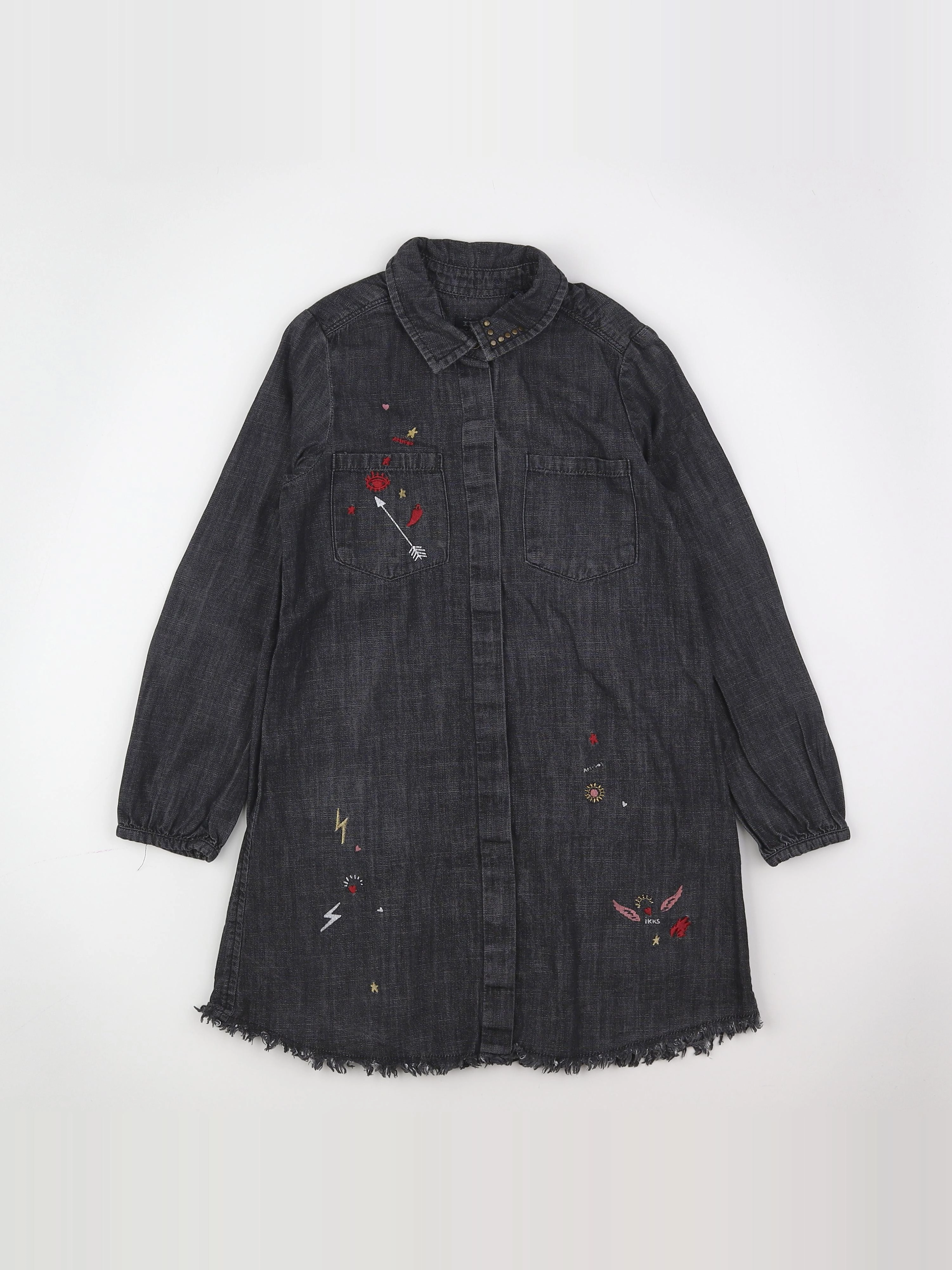 IKKS - robe gris - 8 ans