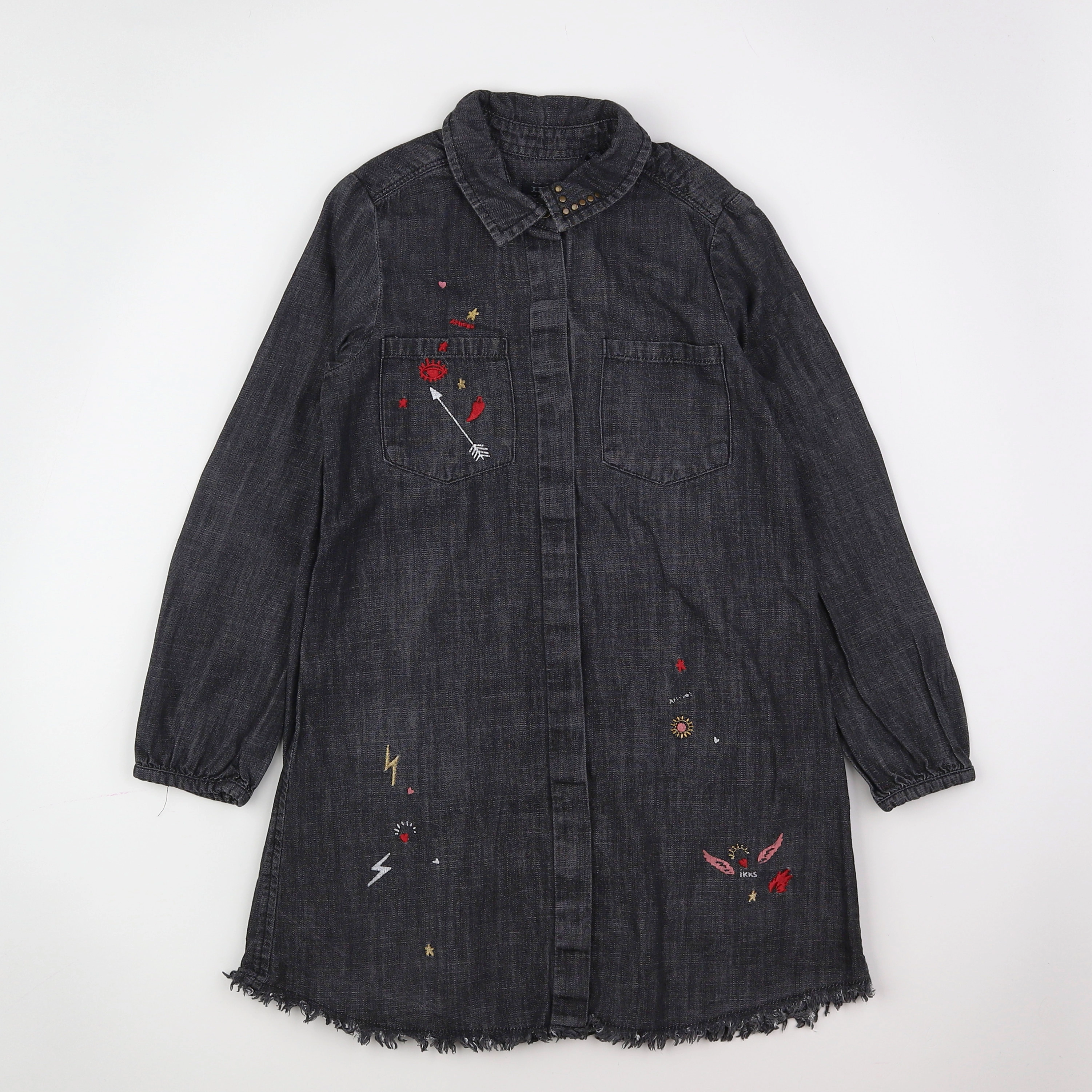 IKKS - robe gris - 8 ans