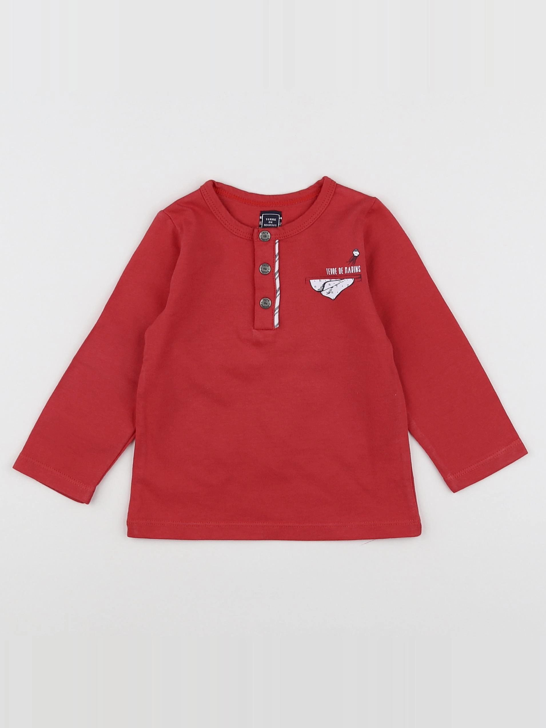 Terre de marins - tee-shirt rouge - 12 mois