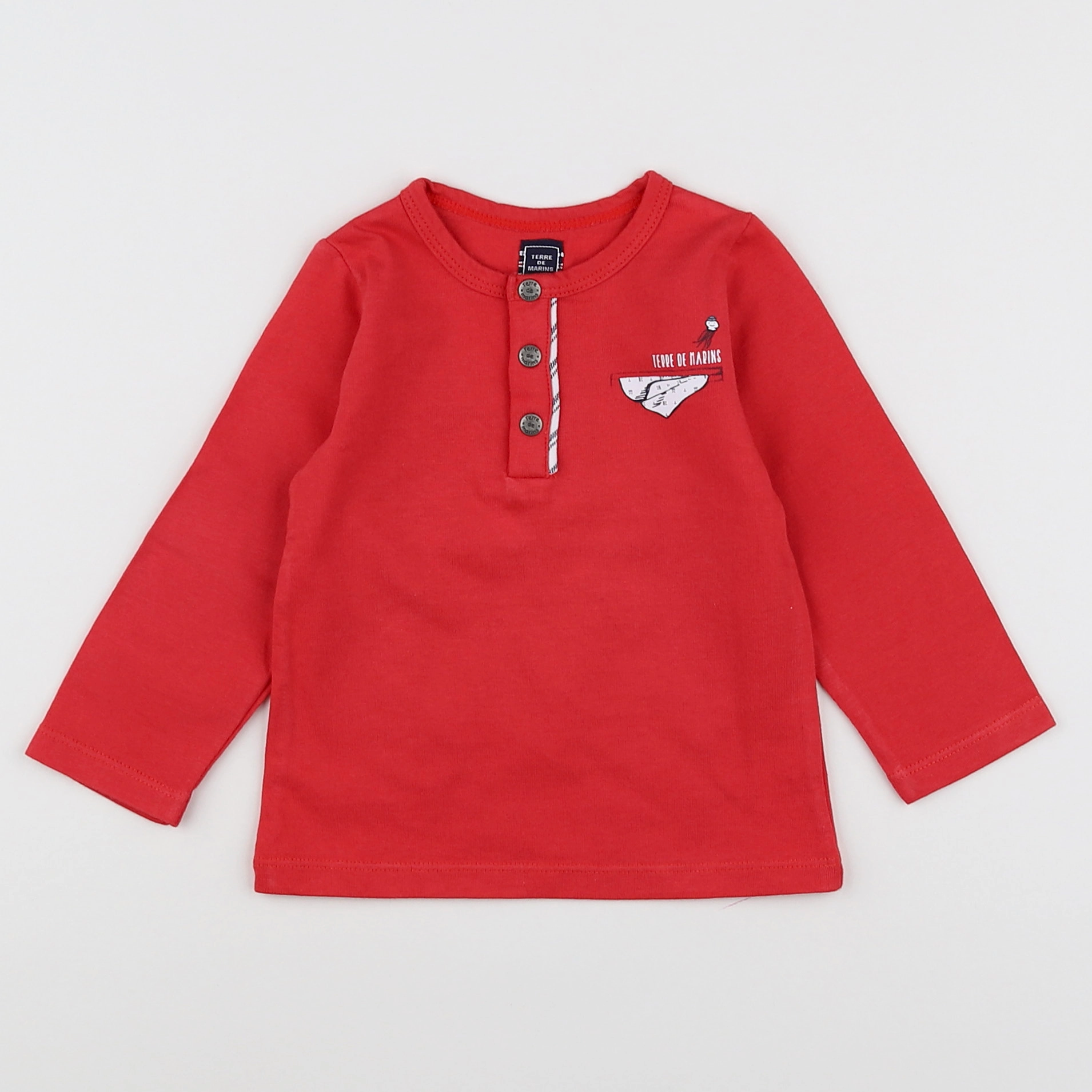 Terre de marins - tee-shirt rouge - 12 mois