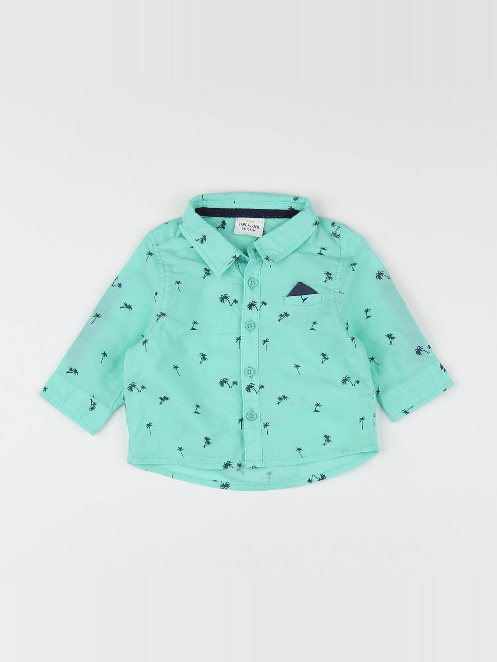 Tape à l'oeil - chemise vert - 3 mois