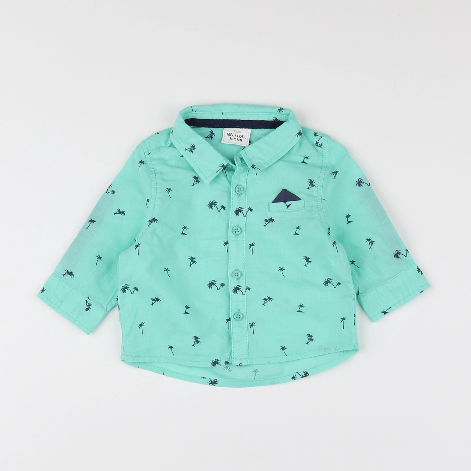 Tape à l'oeil - chemise vert - 3 mois