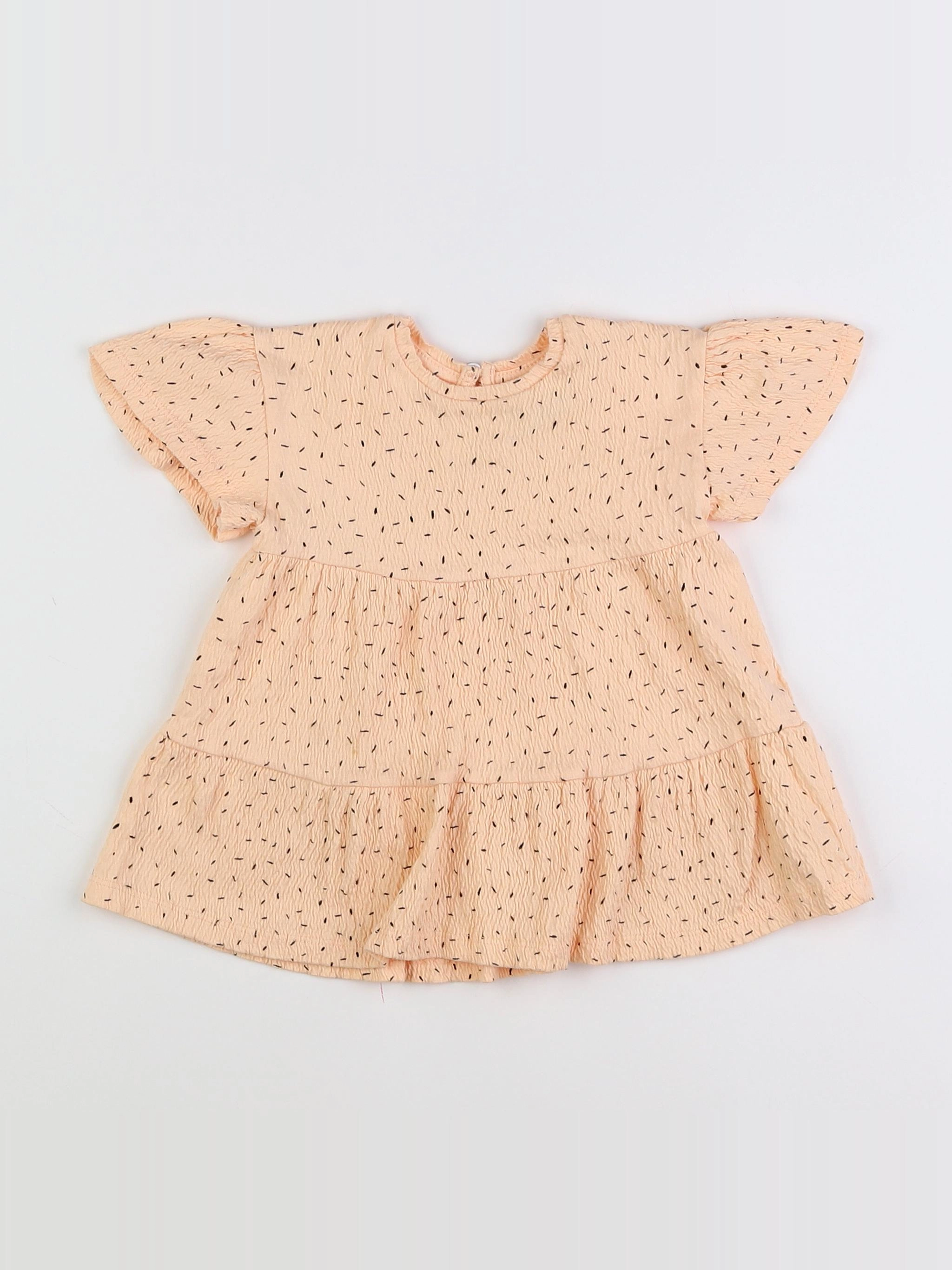 Zara - robe orange - 9/12 mois