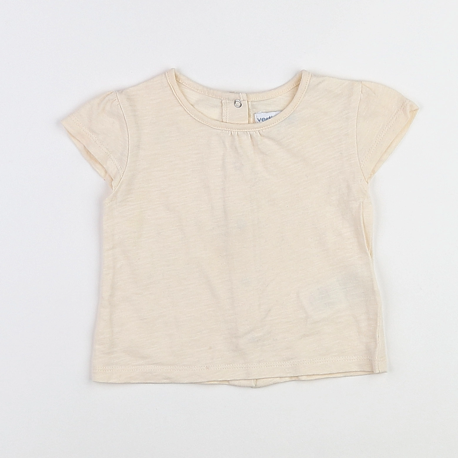 Vertbaudet - tee-shirt beige - 9 mois