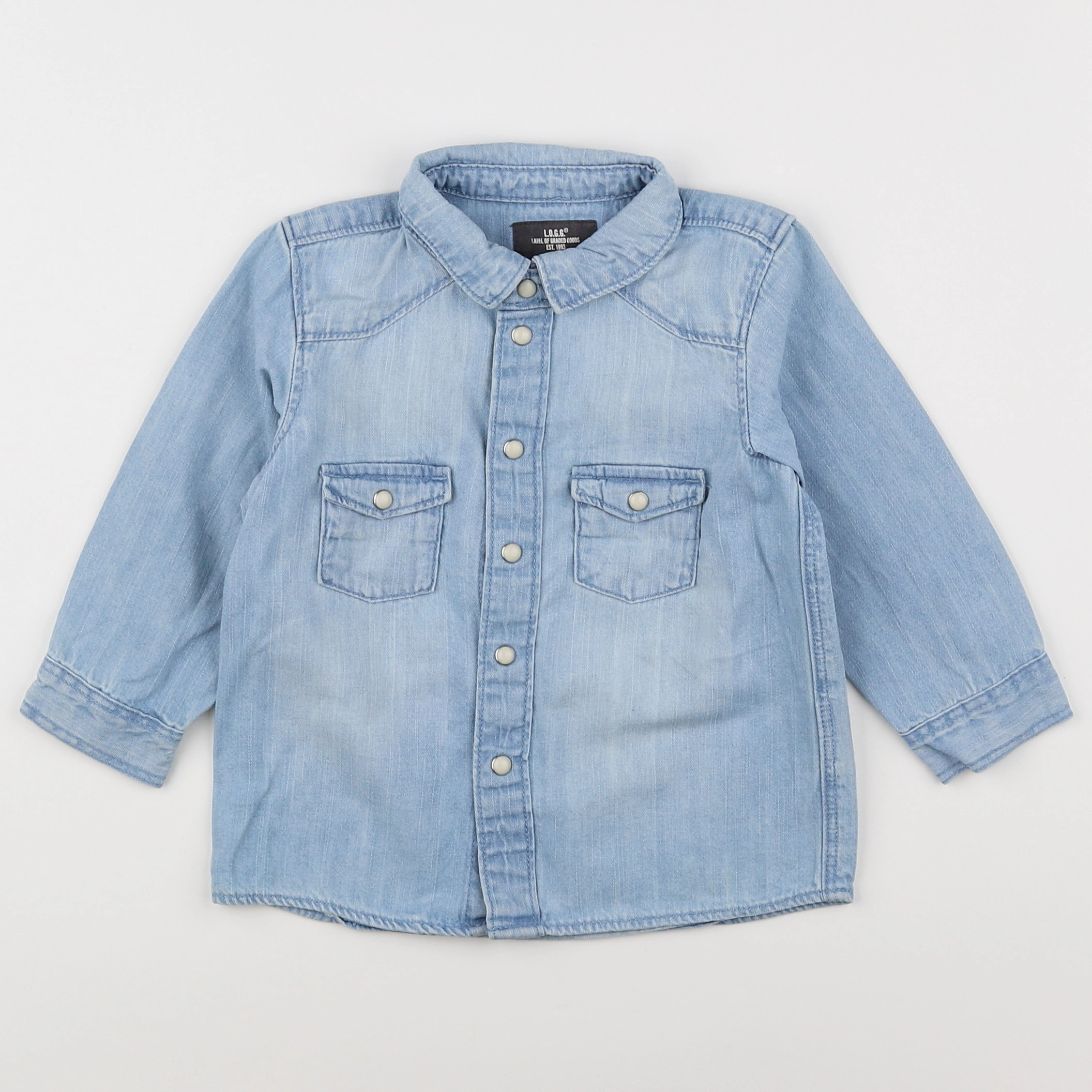 H&M - chemise bleu - 9/12 mois