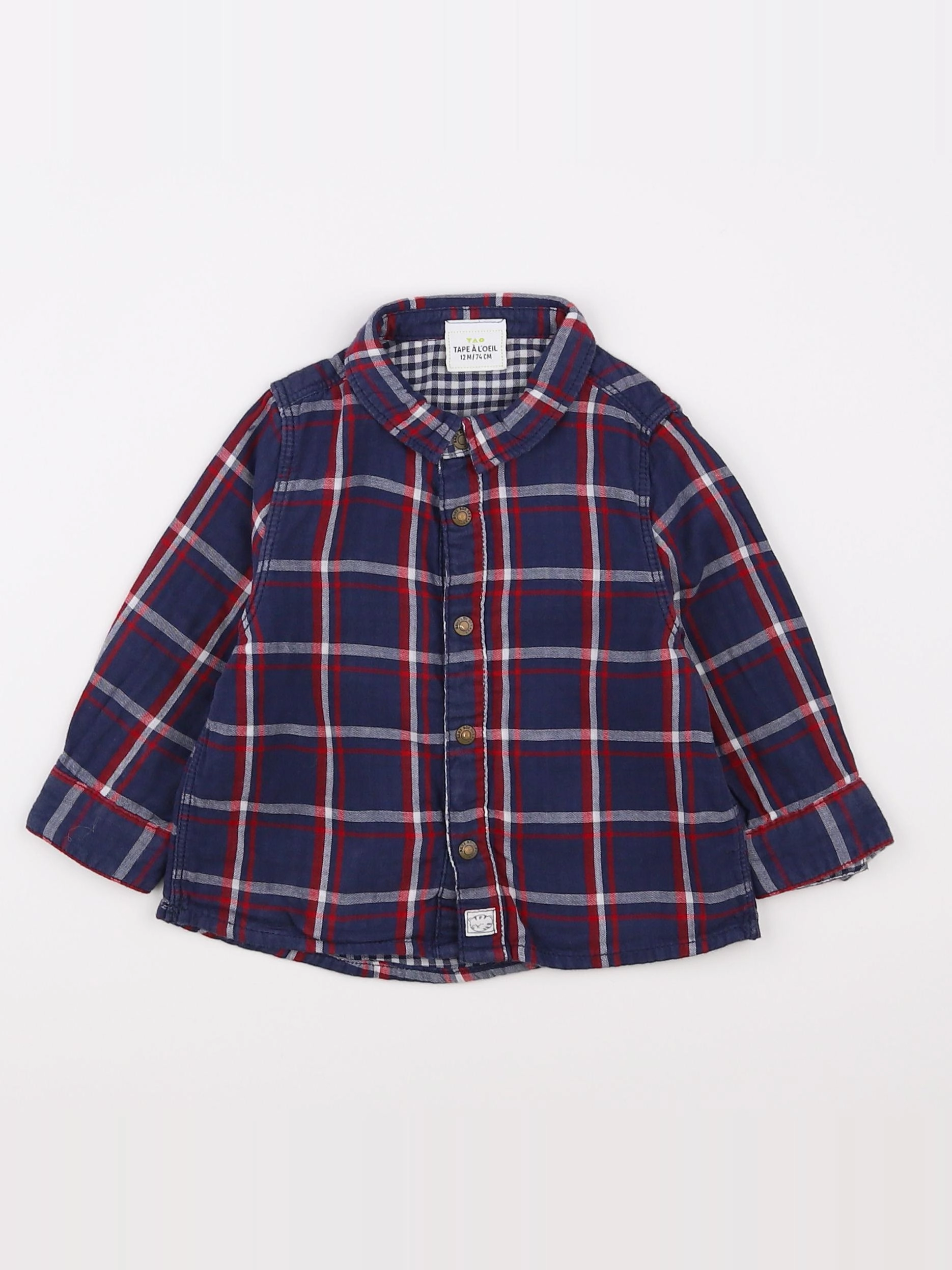 Tape à l'oeil - chemise bleu - 12 mois