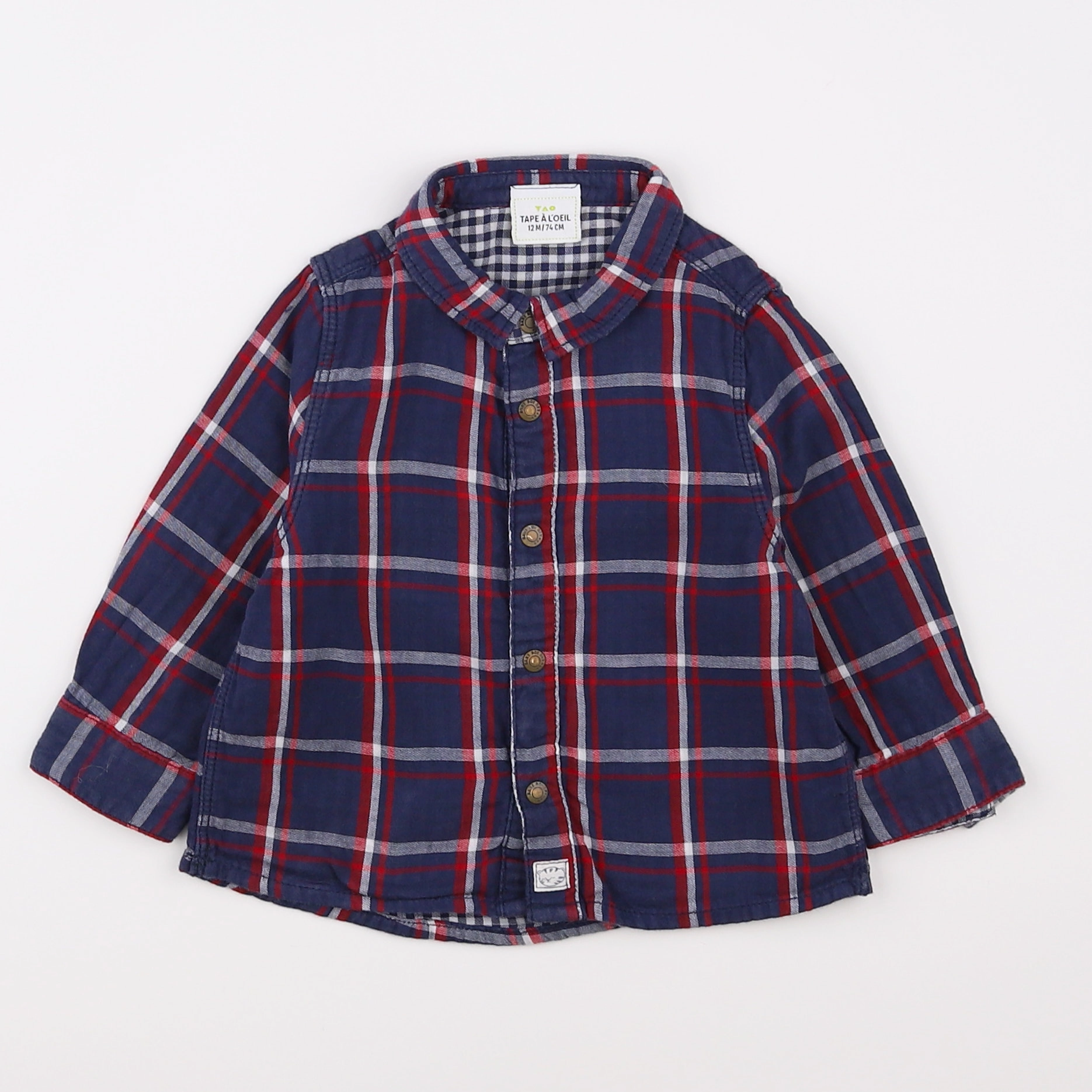 Tape à l'oeil - chemise bleu - 12 mois