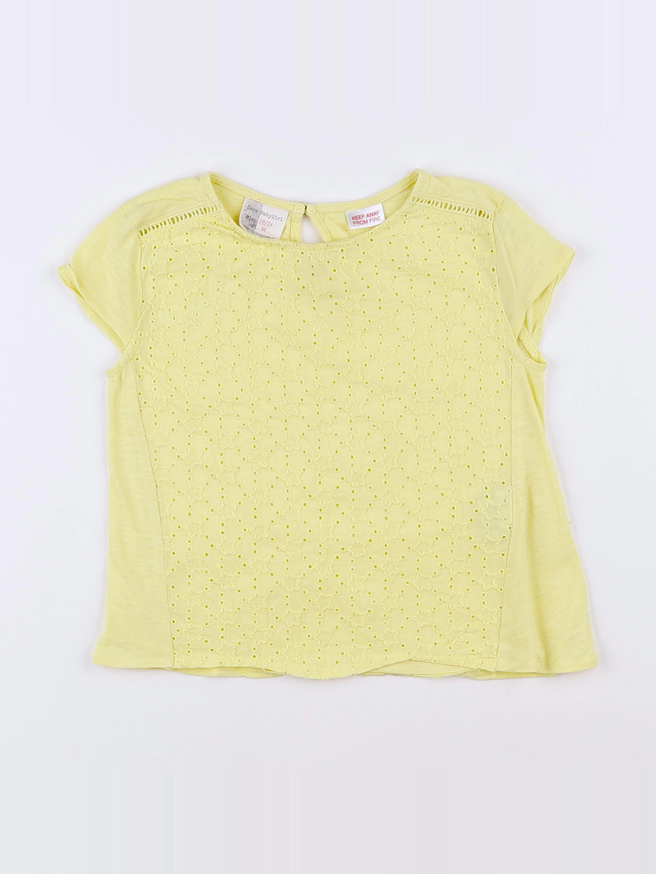 Zara - tee-shirt jaune - 18 mois à 2 ans