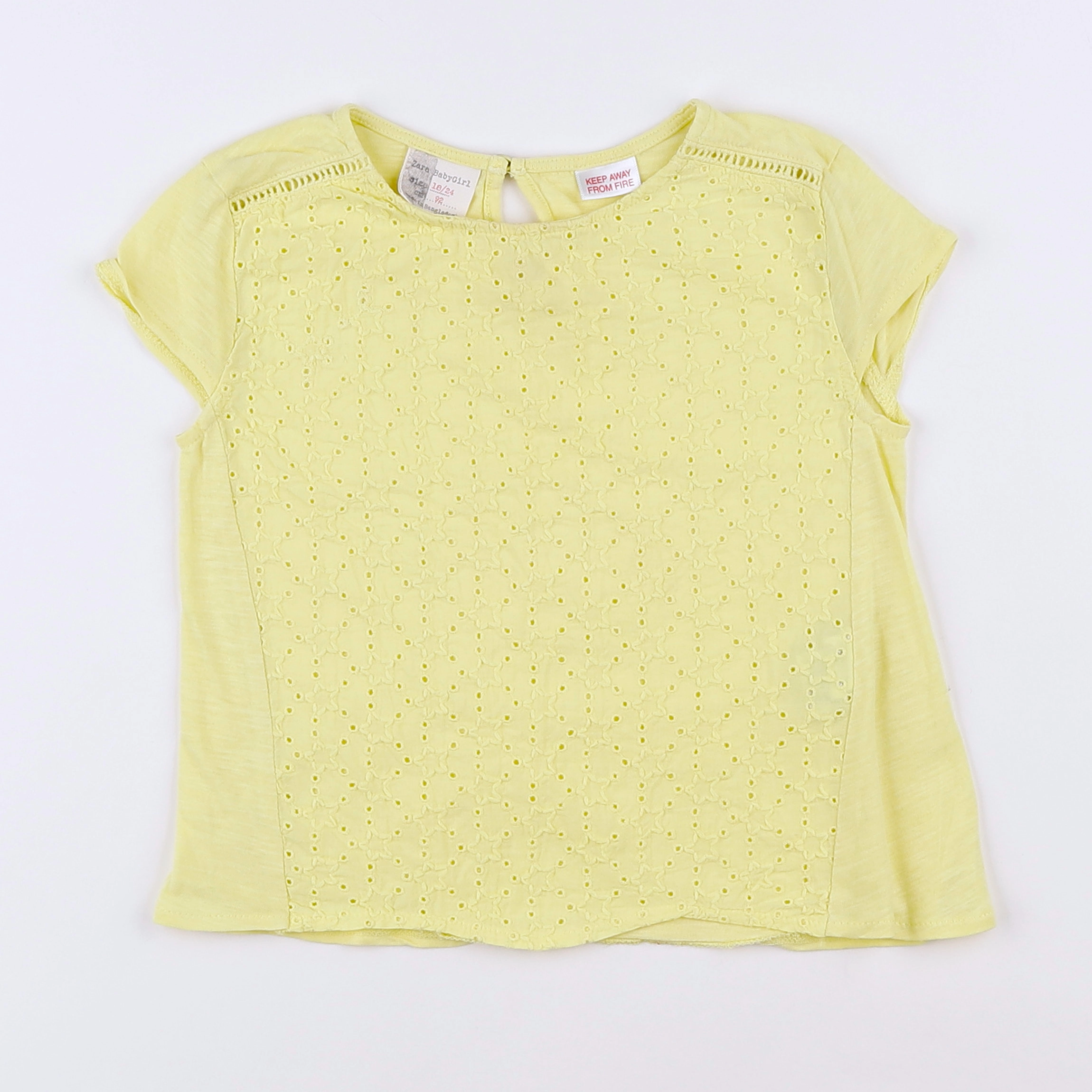 Zara - tee-shirt jaune - 18 mois à 2 ans