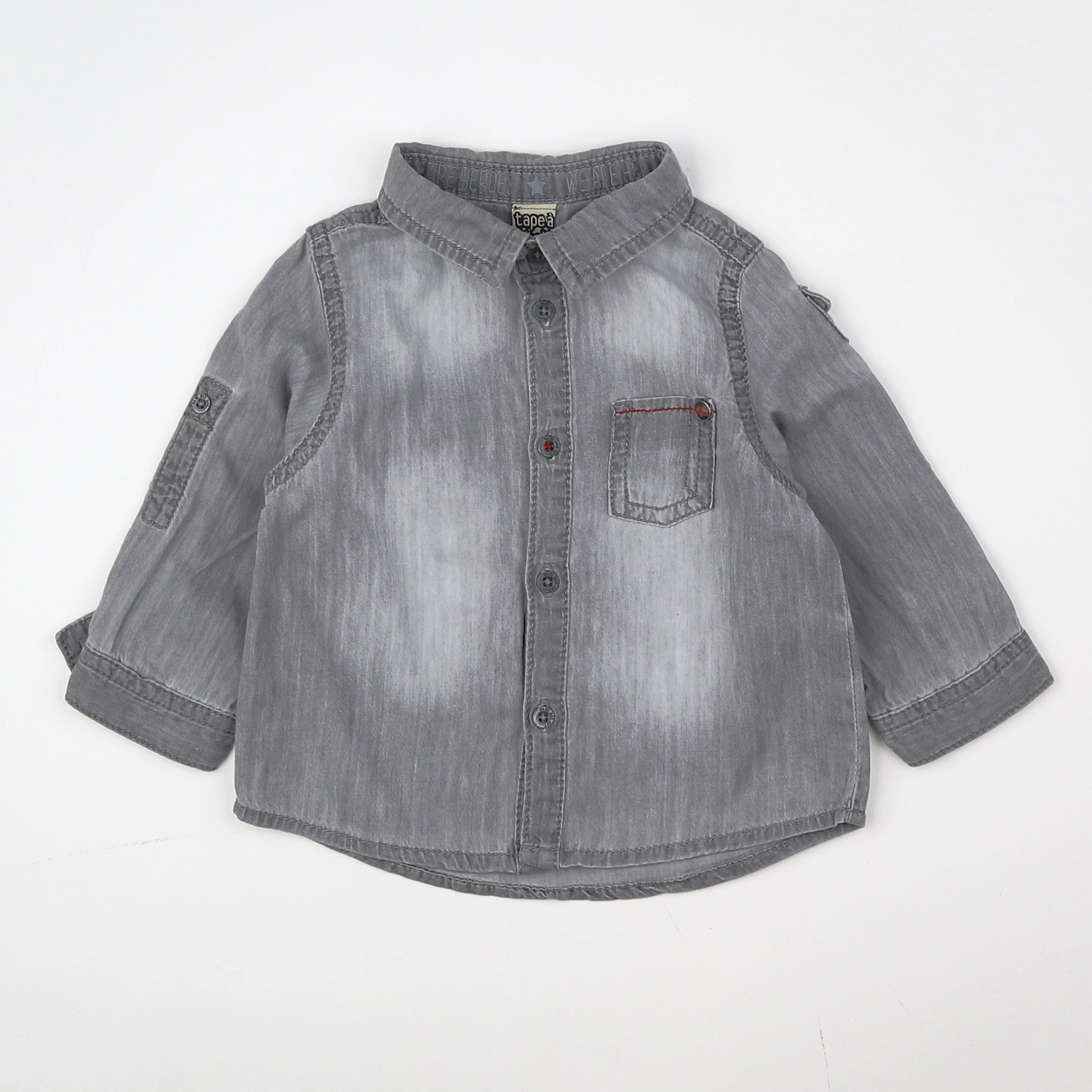 Tape à l'oeil - chemise gris - 9 mois