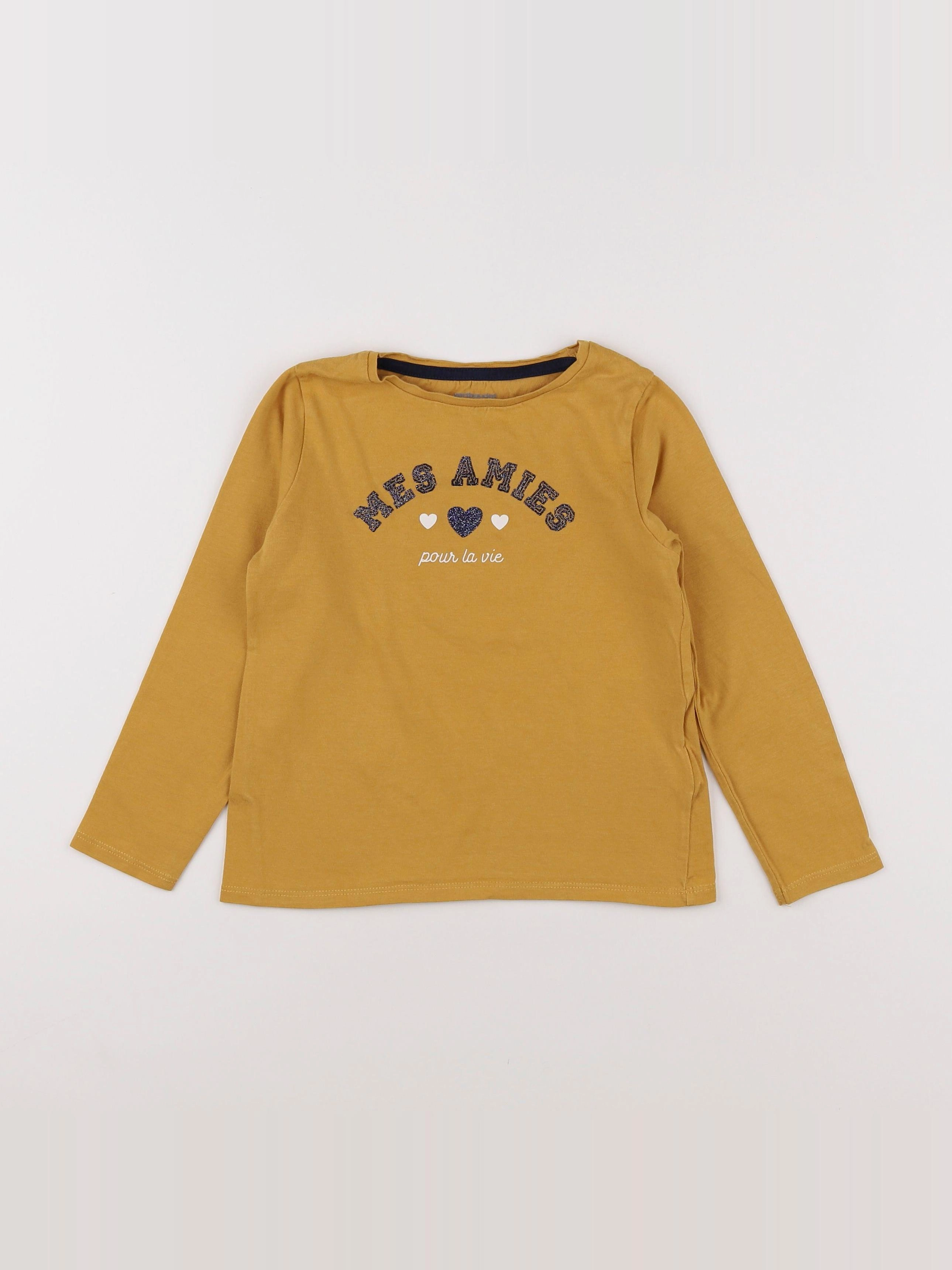 Vertbaudet - tee-shirt jaune - 6 ans